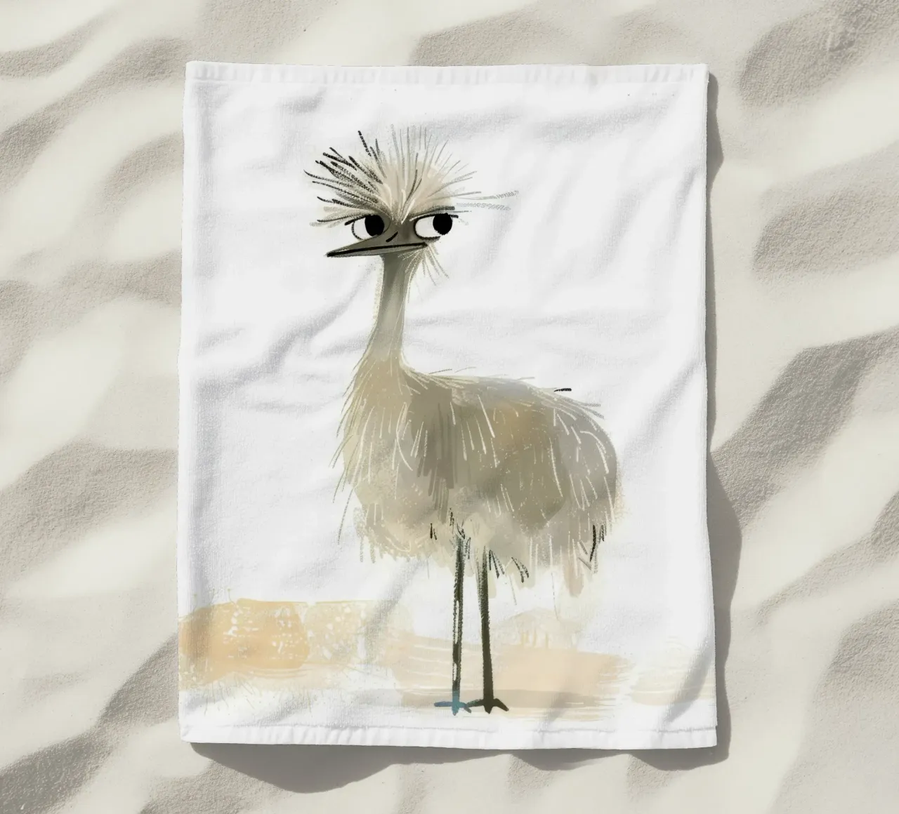 L'eccentrico uccello emu telo mare da DesignDoodle