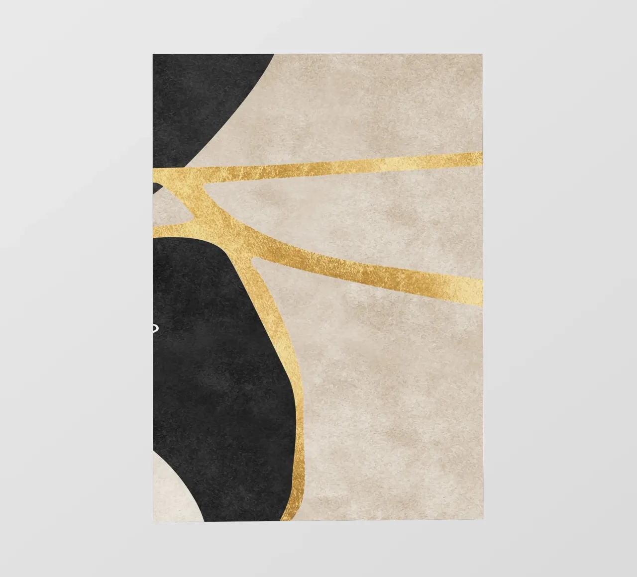 abstract art shapes black with gold pellicola backlit da vintageshop
