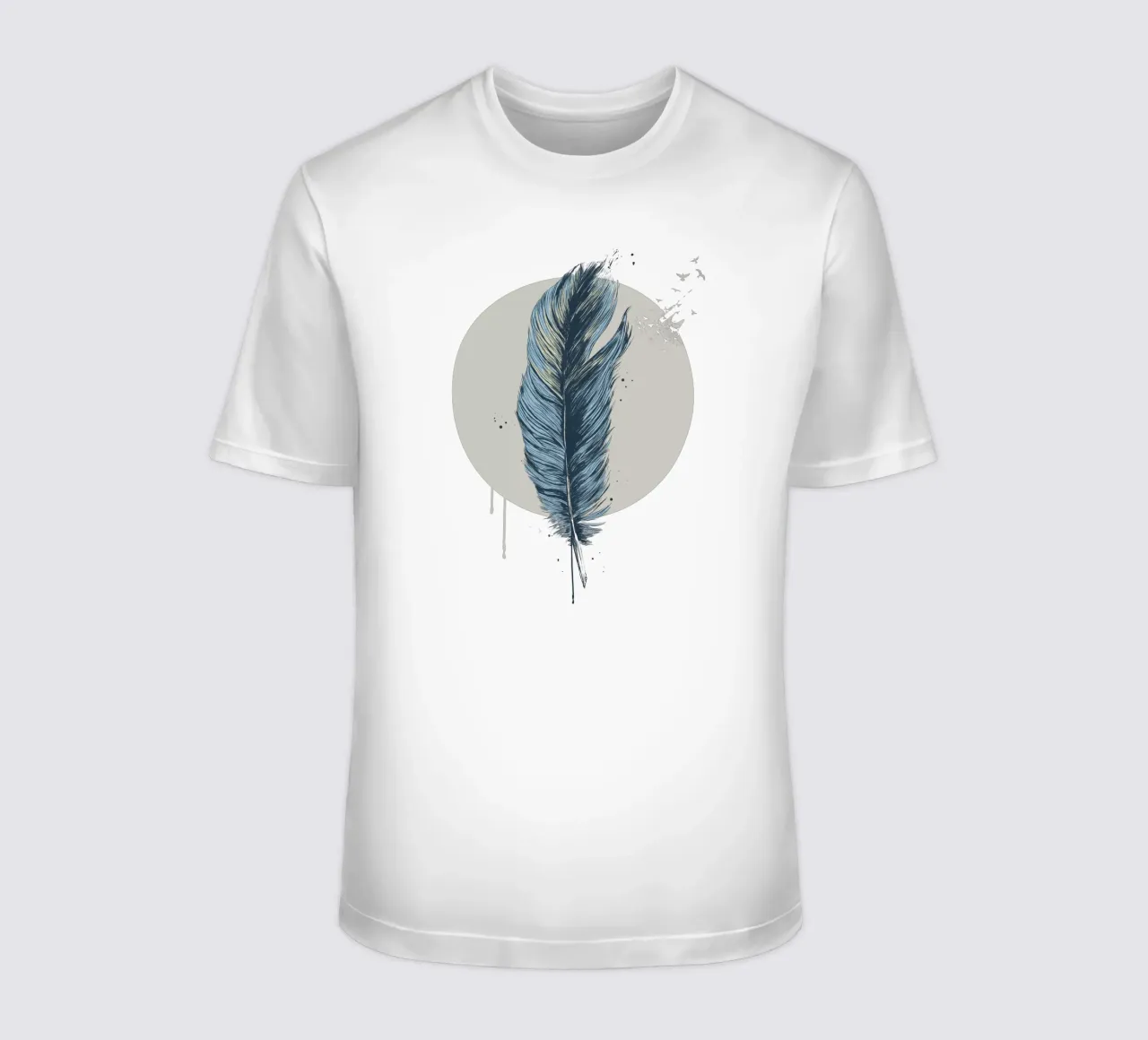 Feather In A Circle t-shirt da Balazs Solti