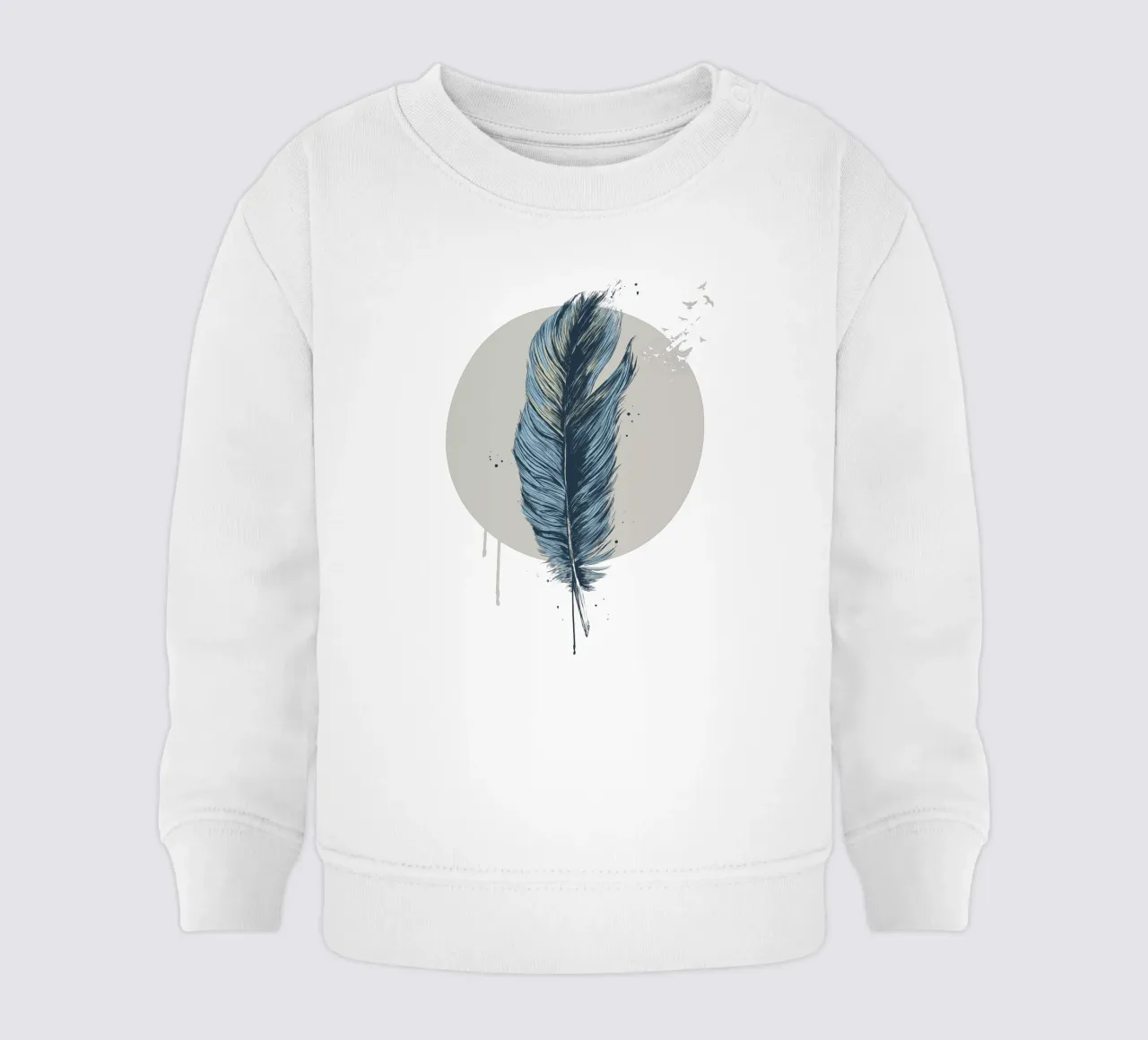 Feather In A Circle felpa neonato da Balazs Solti