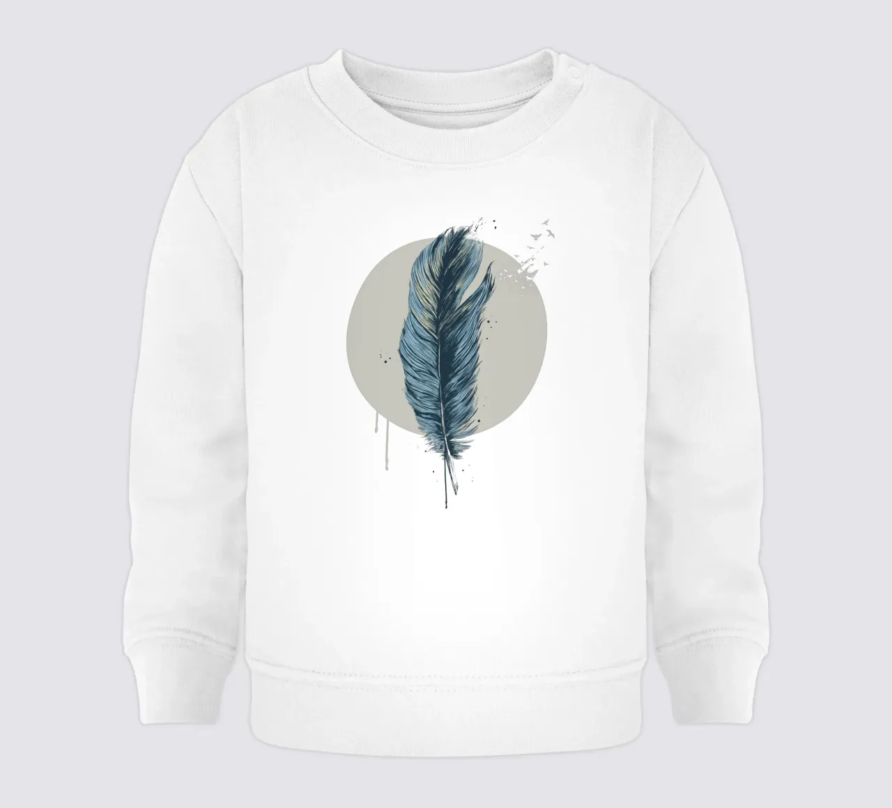 Feather In A Circle felpa neonato da Balazs Solti