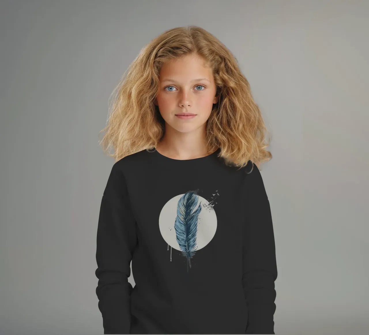 Feather In A Circle felpa bambino da Balazs Solti