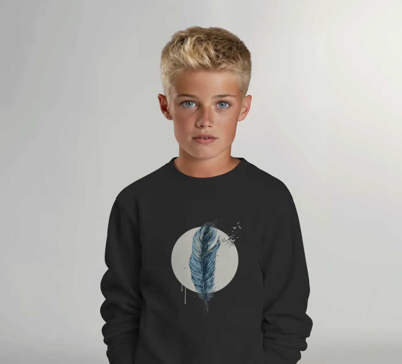Feather In A Circle felpa bambino da Balazs Solti