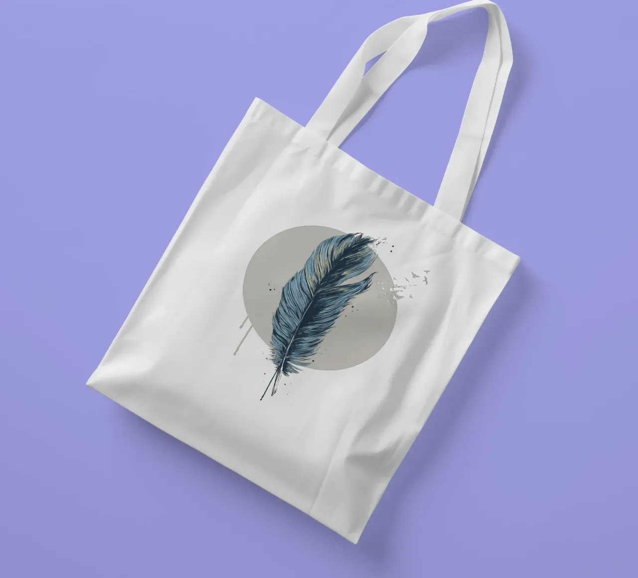 Feather In A Circle borsa in juta da Balazs Solti