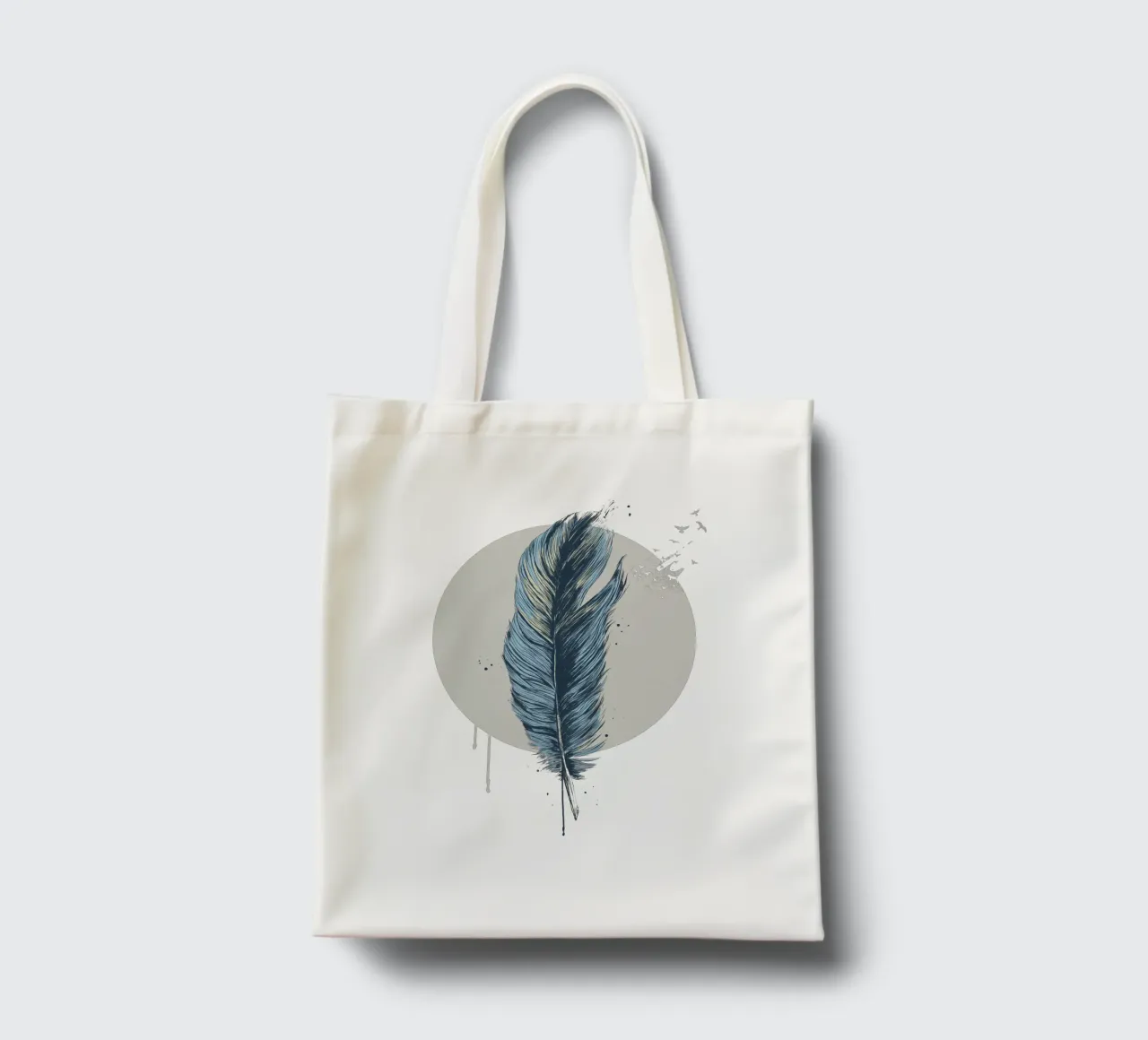 Feather In A Circle borsa in juta da Balazs Solti