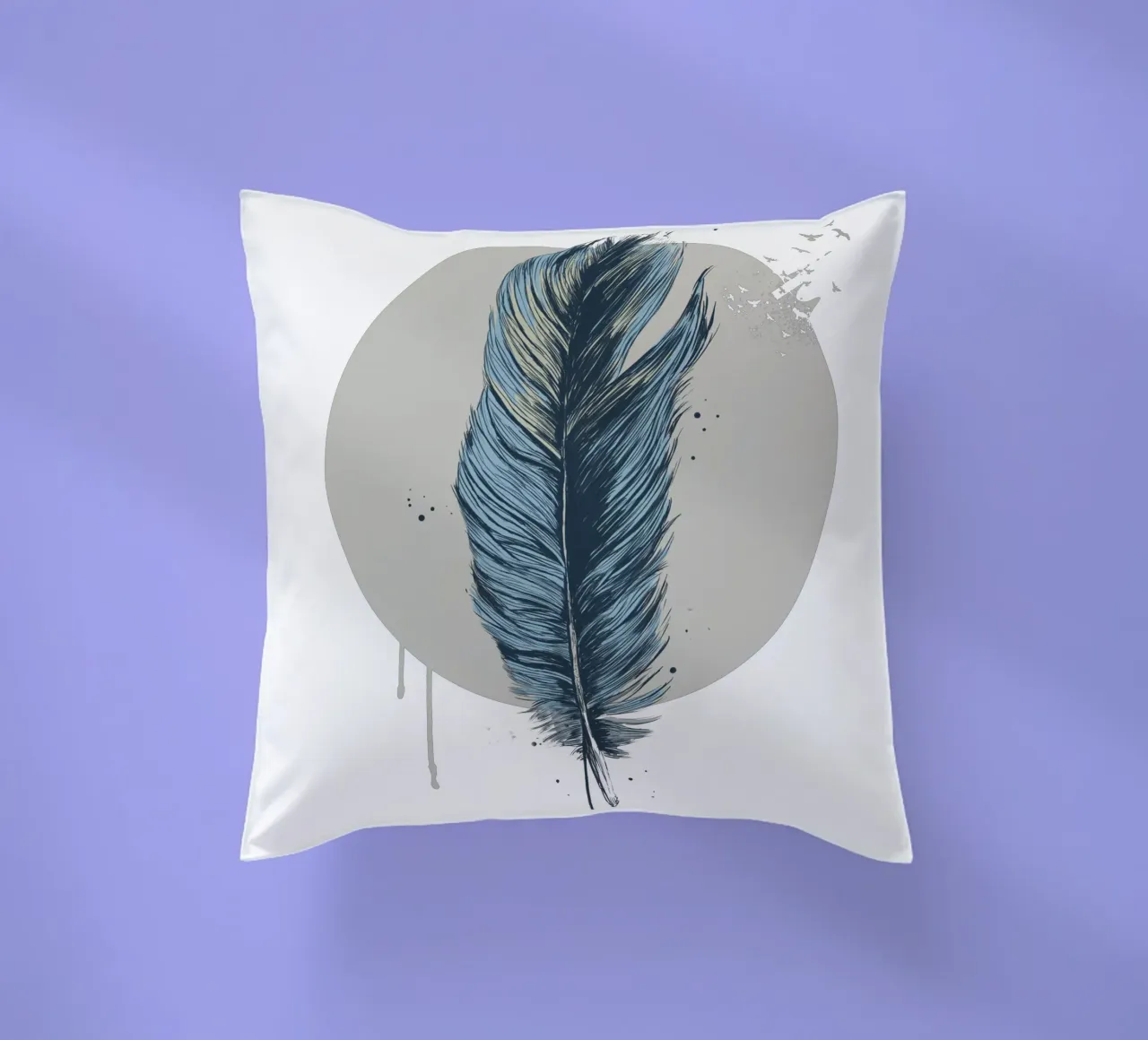Feather In A Circle cuscino da Balazs Solti