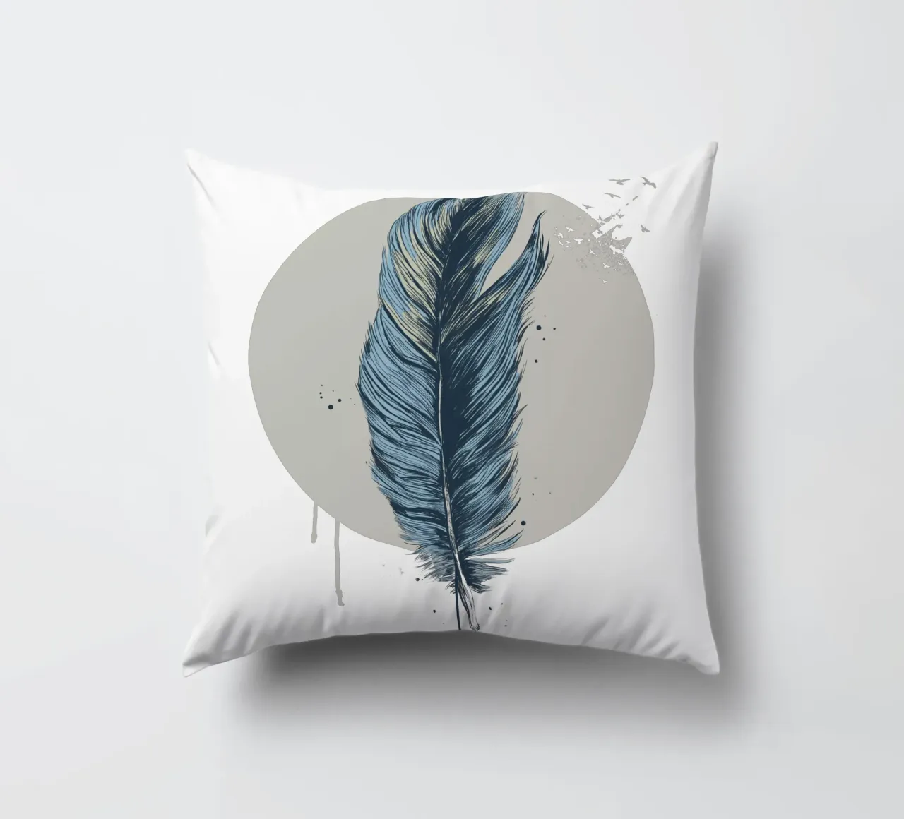 Feather In A Circle cuscino da Balazs Solti