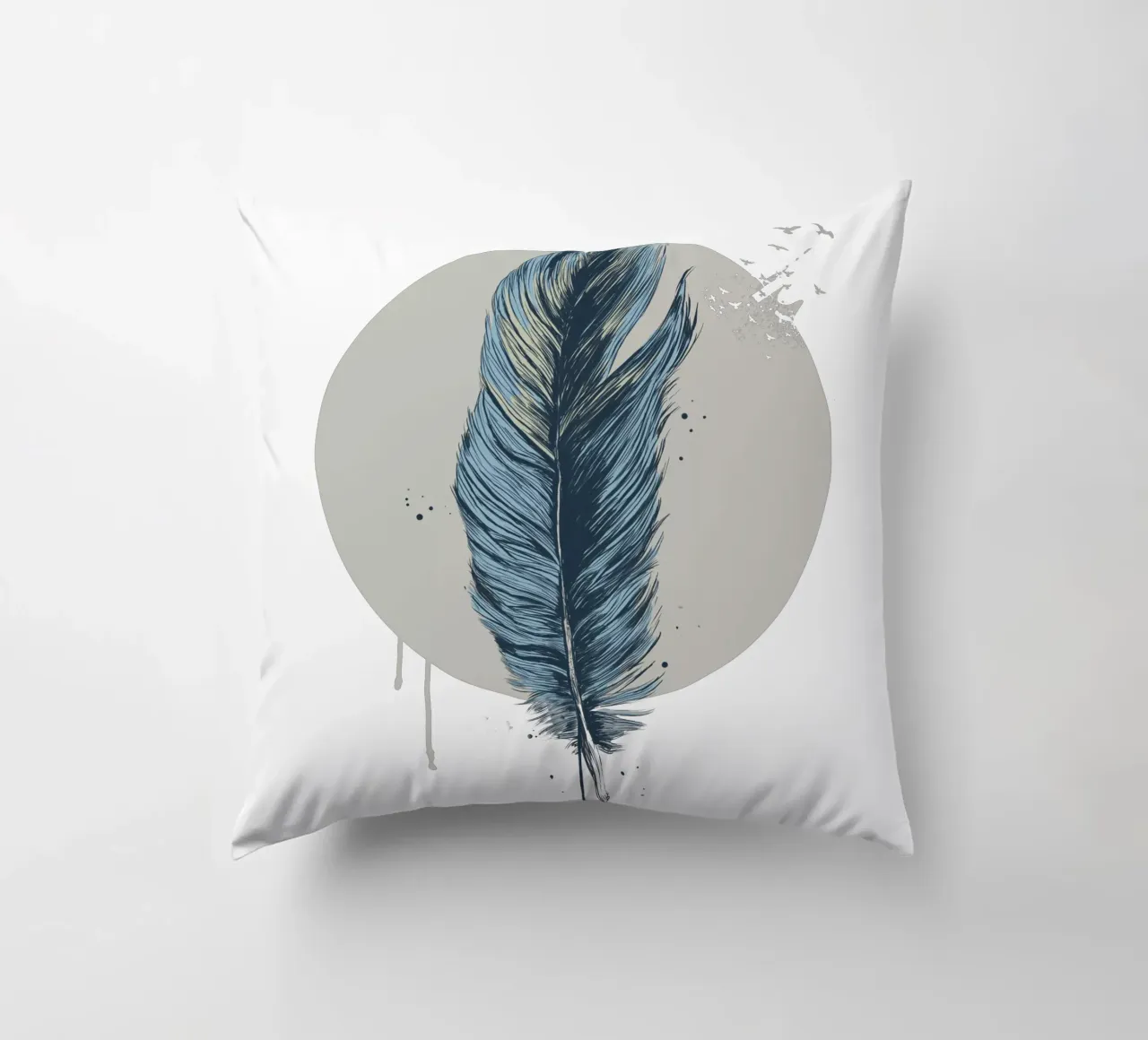 Feather In A Circle cuscino da Balazs Solti