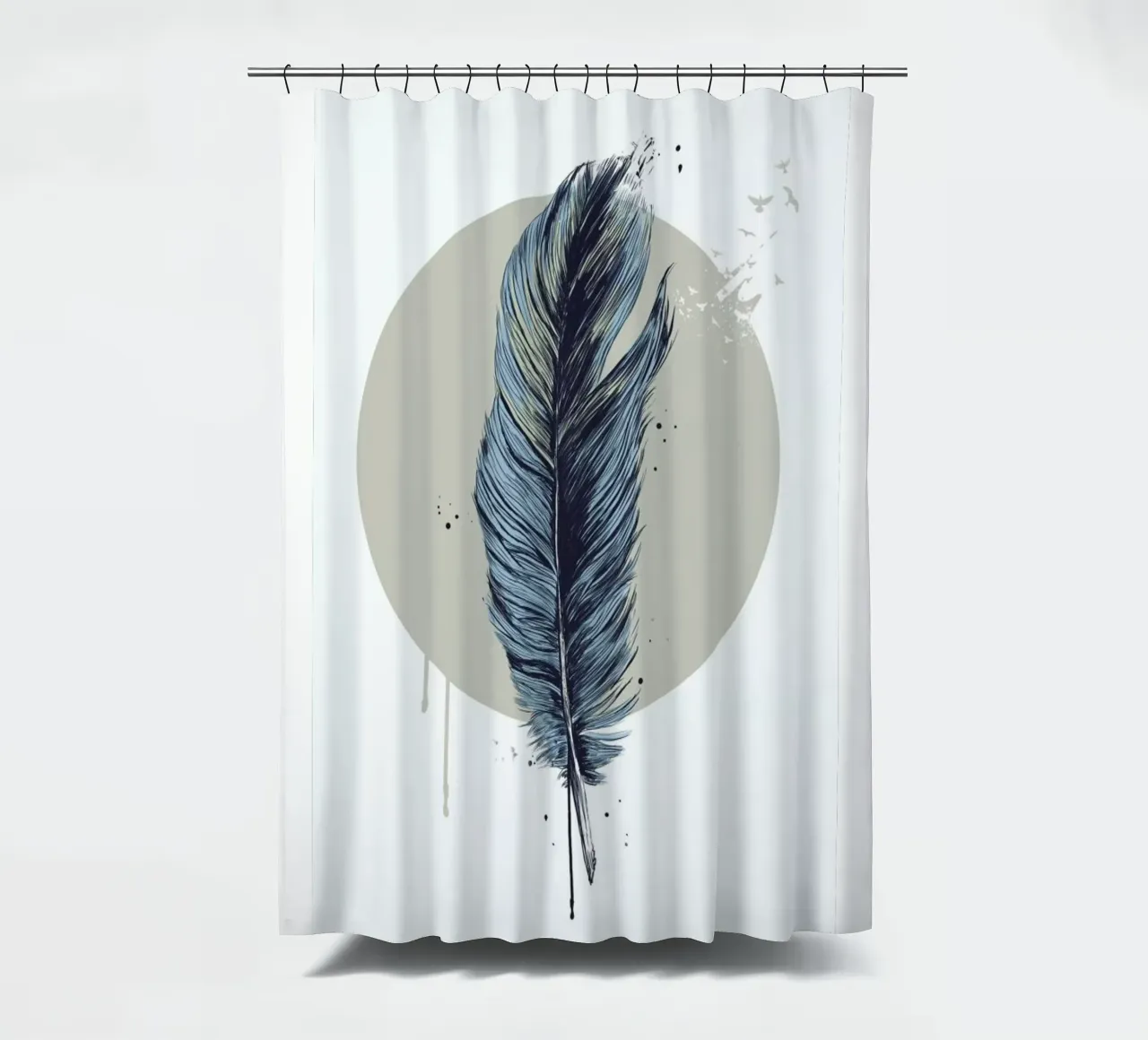 Feather In A Circle tenda da doccia da Balazs Solti