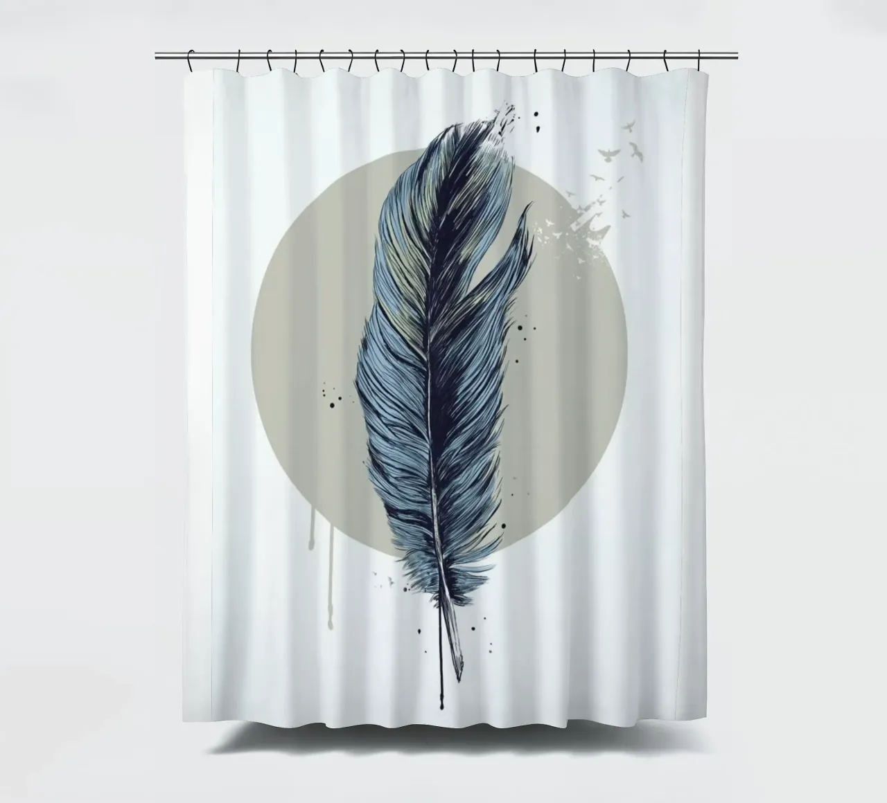 Feather In A Circle tenda da doccia da Balazs Solti