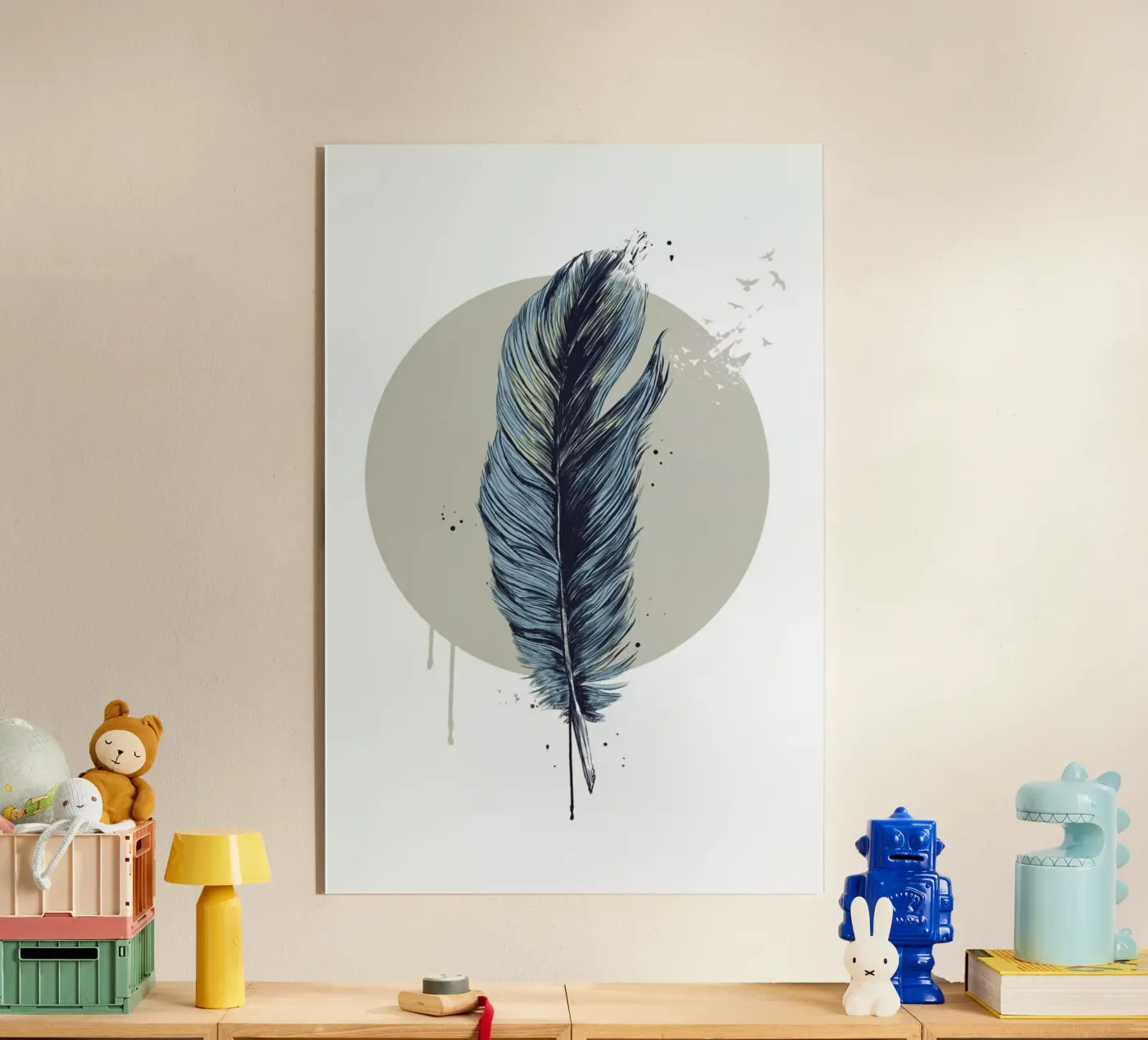 Feather In A Circle acrylic glass by Balazs Solti