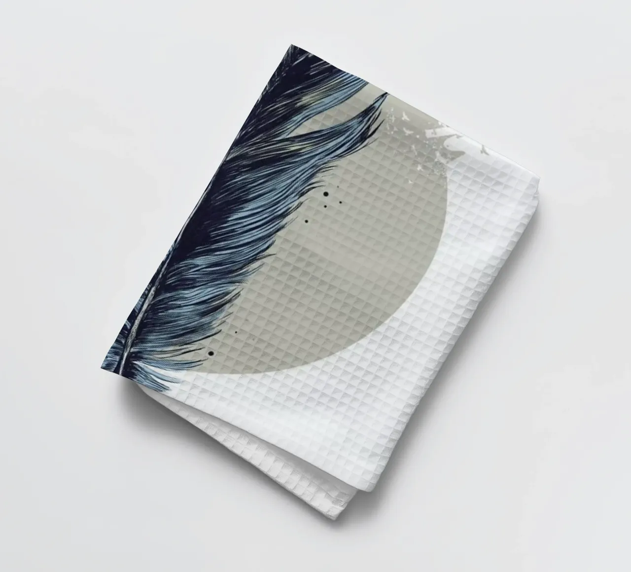 Feather In A Circle Geschirrtuch von Balazs Solti