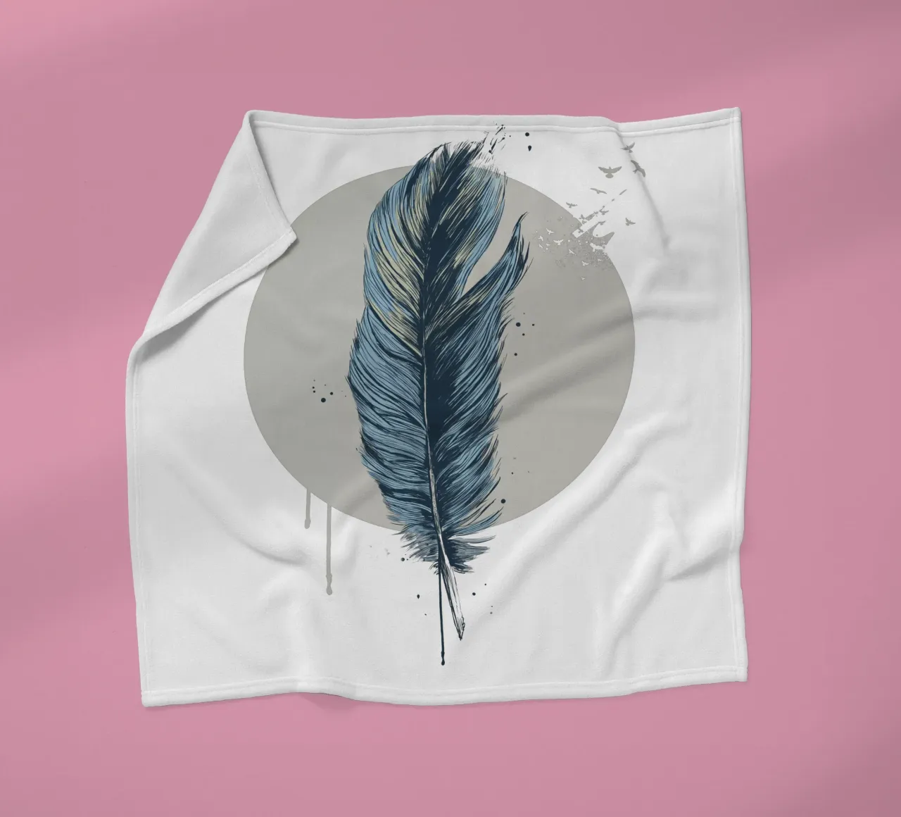 Feather In A Circle coperta in pile da Balazs Solti