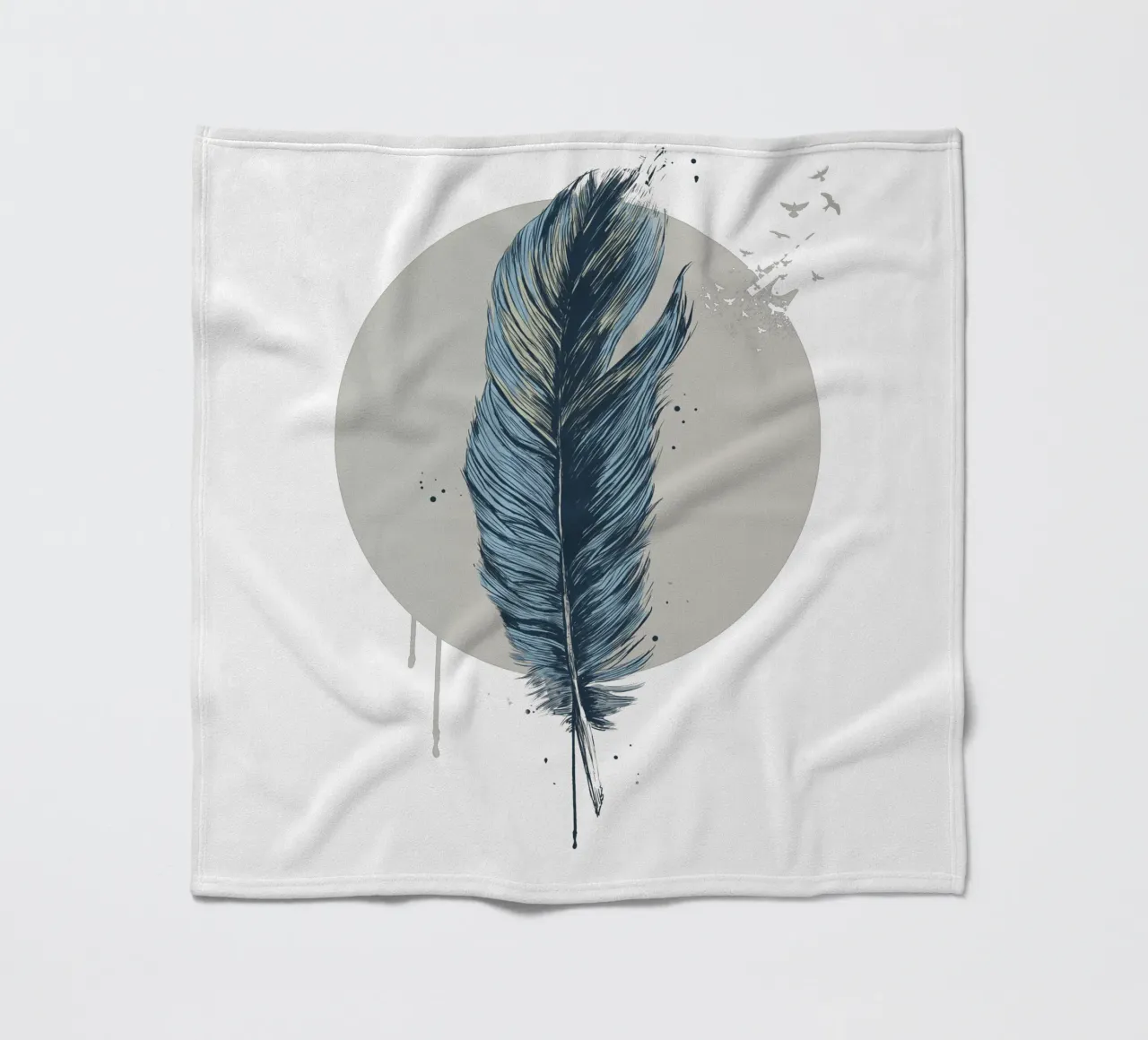 Feather In A Circle coperta in pile da Balazs Solti