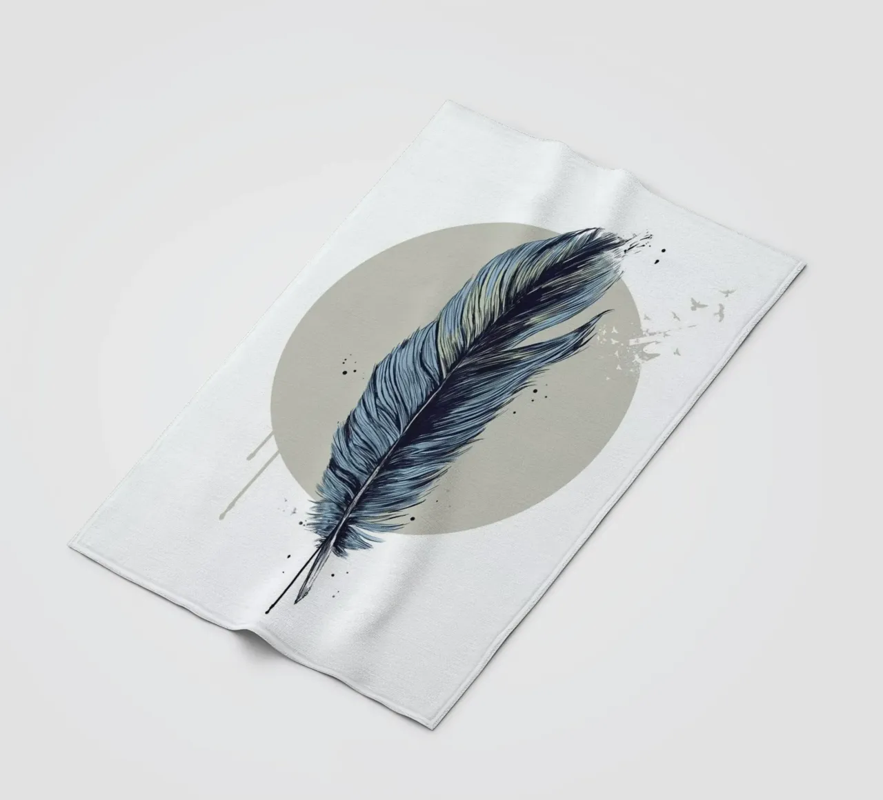 Feather In A Circle coperta in pile da Balazs Solti