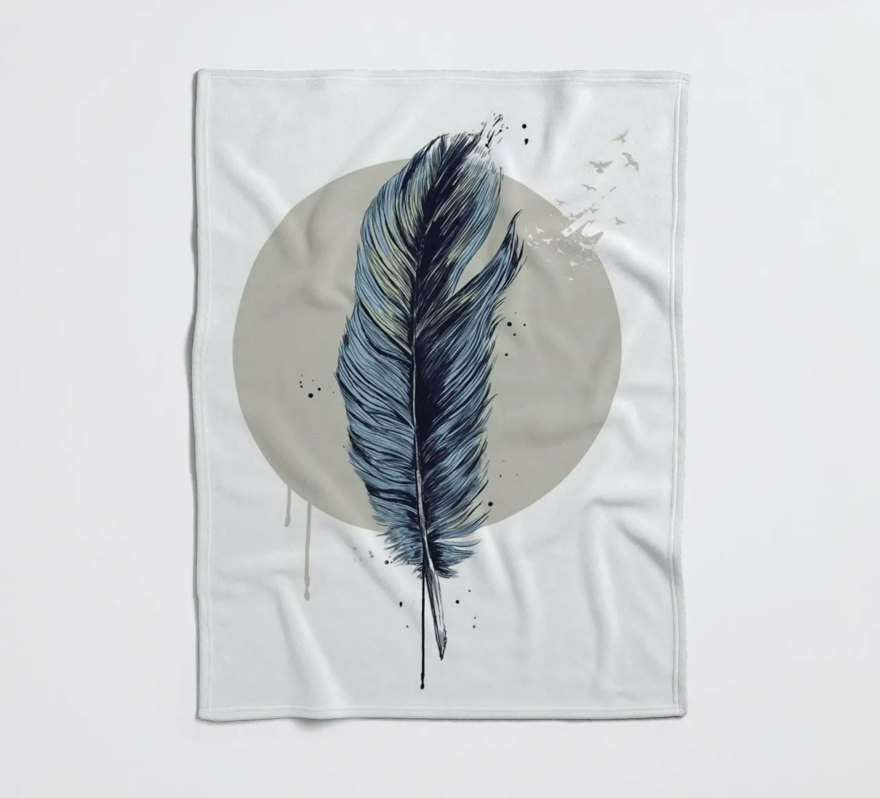 Feather In A Circle coperta in pile da Balazs Solti