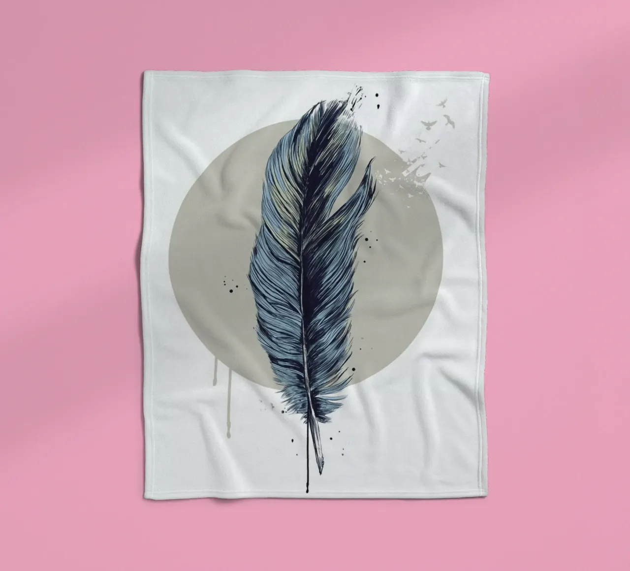 Feather In A Circle coperta in pile da Balazs Solti