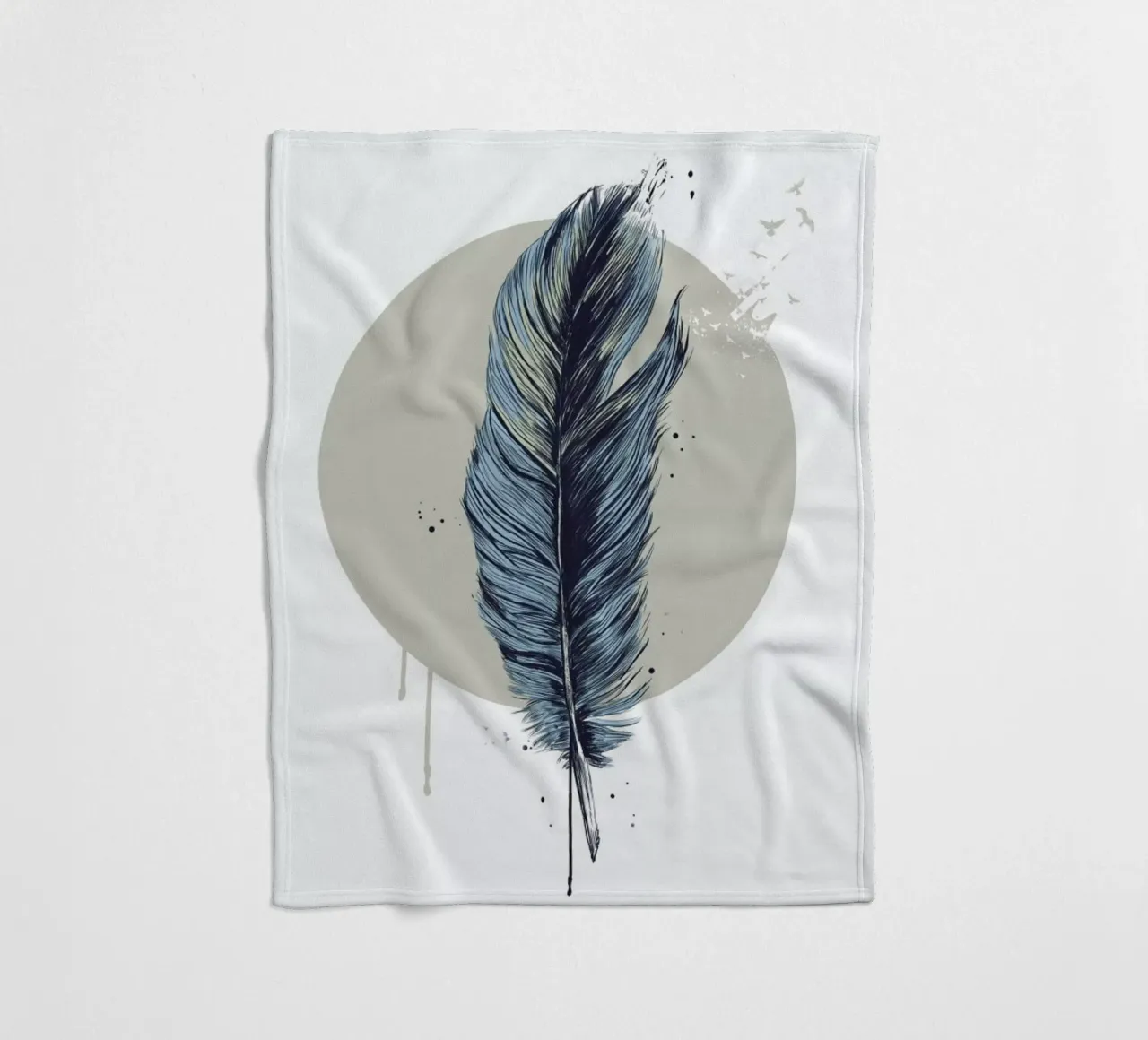 Feather In A Circle coperta in pile da Balazs Solti