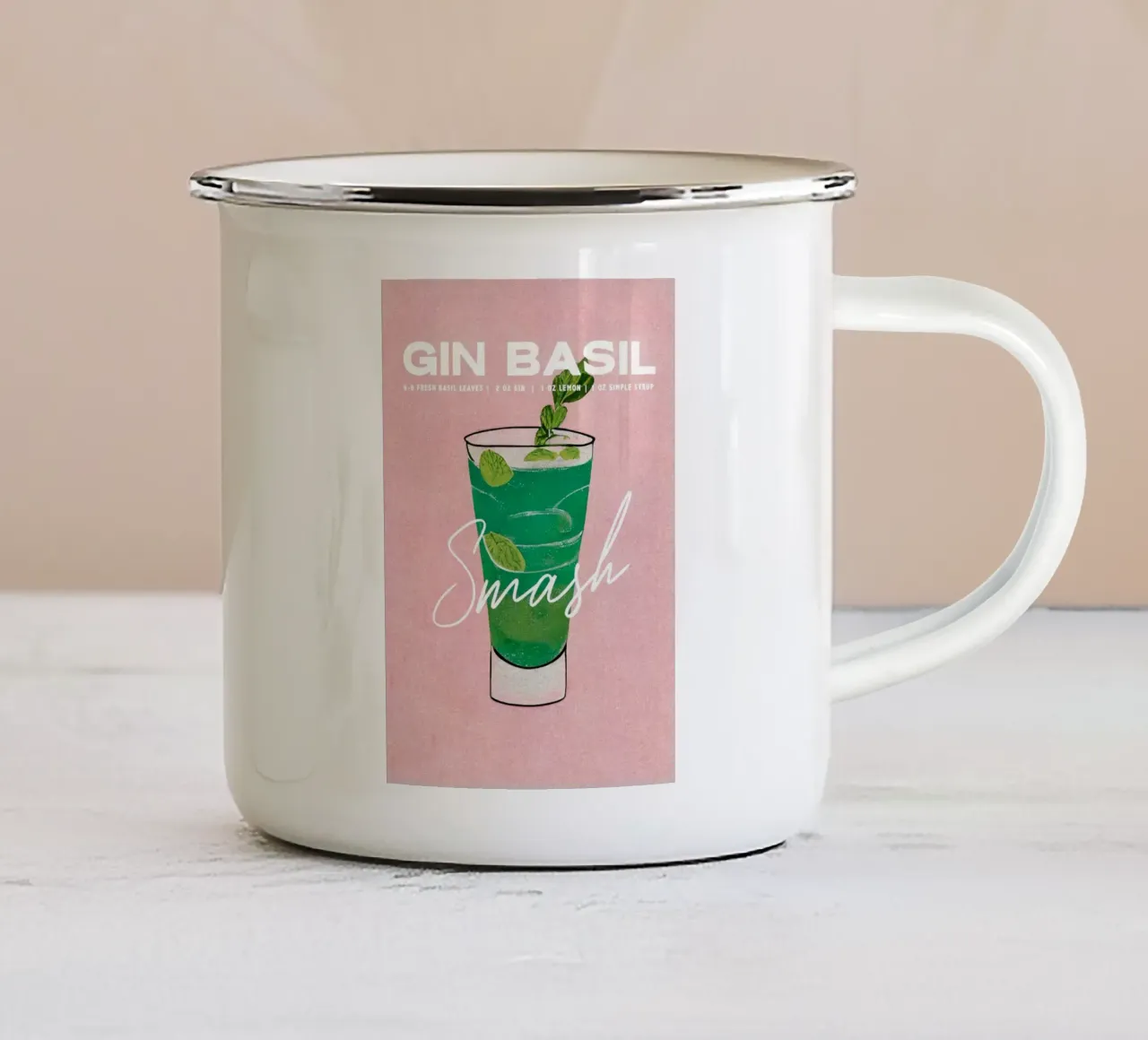 cocktail al gin tazza in smalto da John C Labut