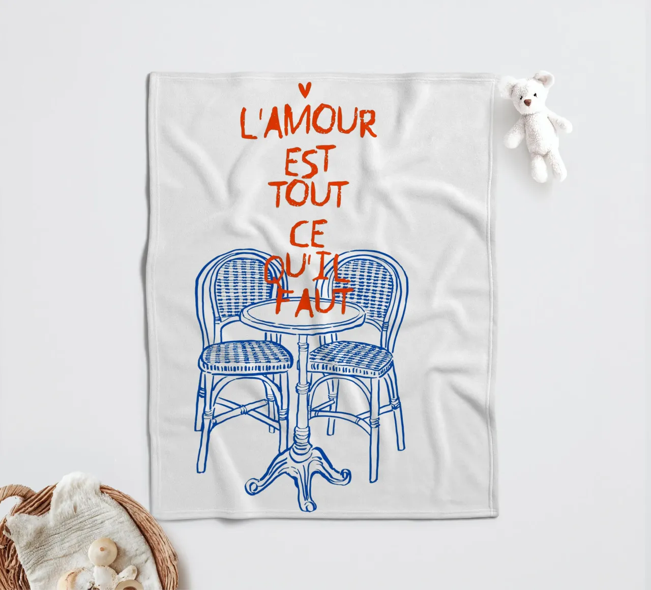 Love is all you need coperta in pile da ramosashop