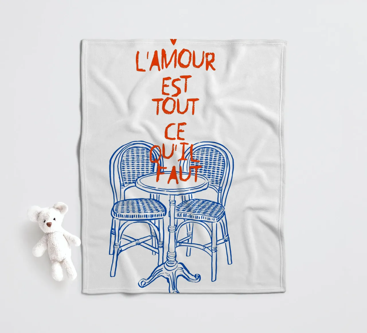 Love is all you need coperta in pile da ramosashop