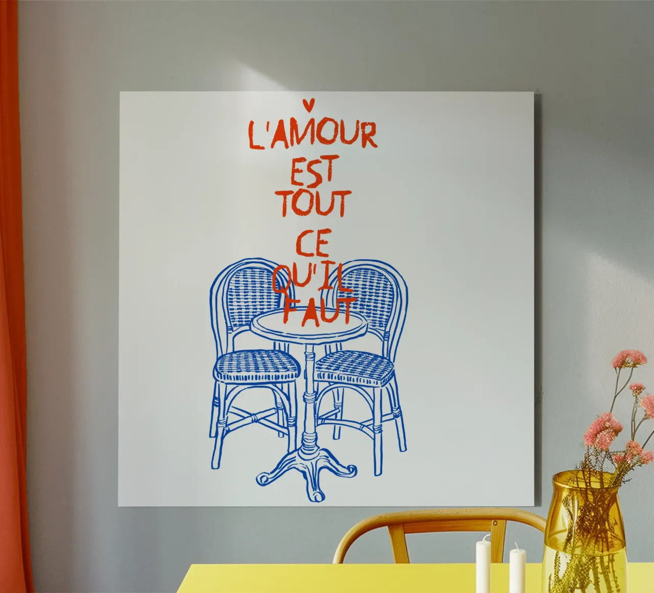 Love is all you need alluminio dibond da ramosashop