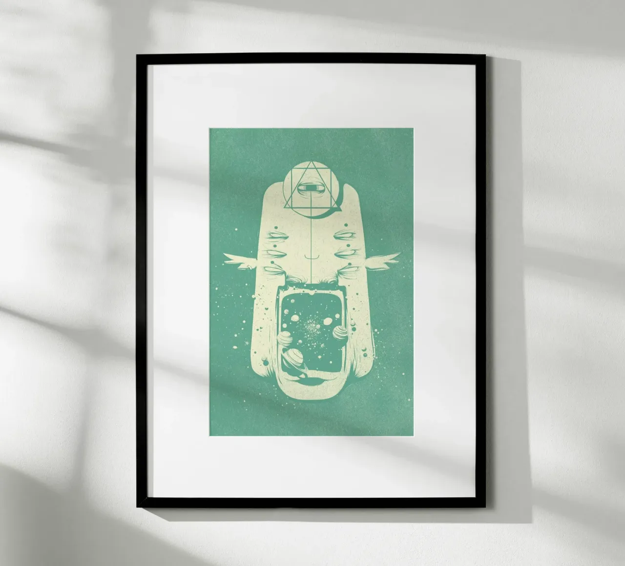 GODS 2 poster con telaio in legno da Caio Beltrão