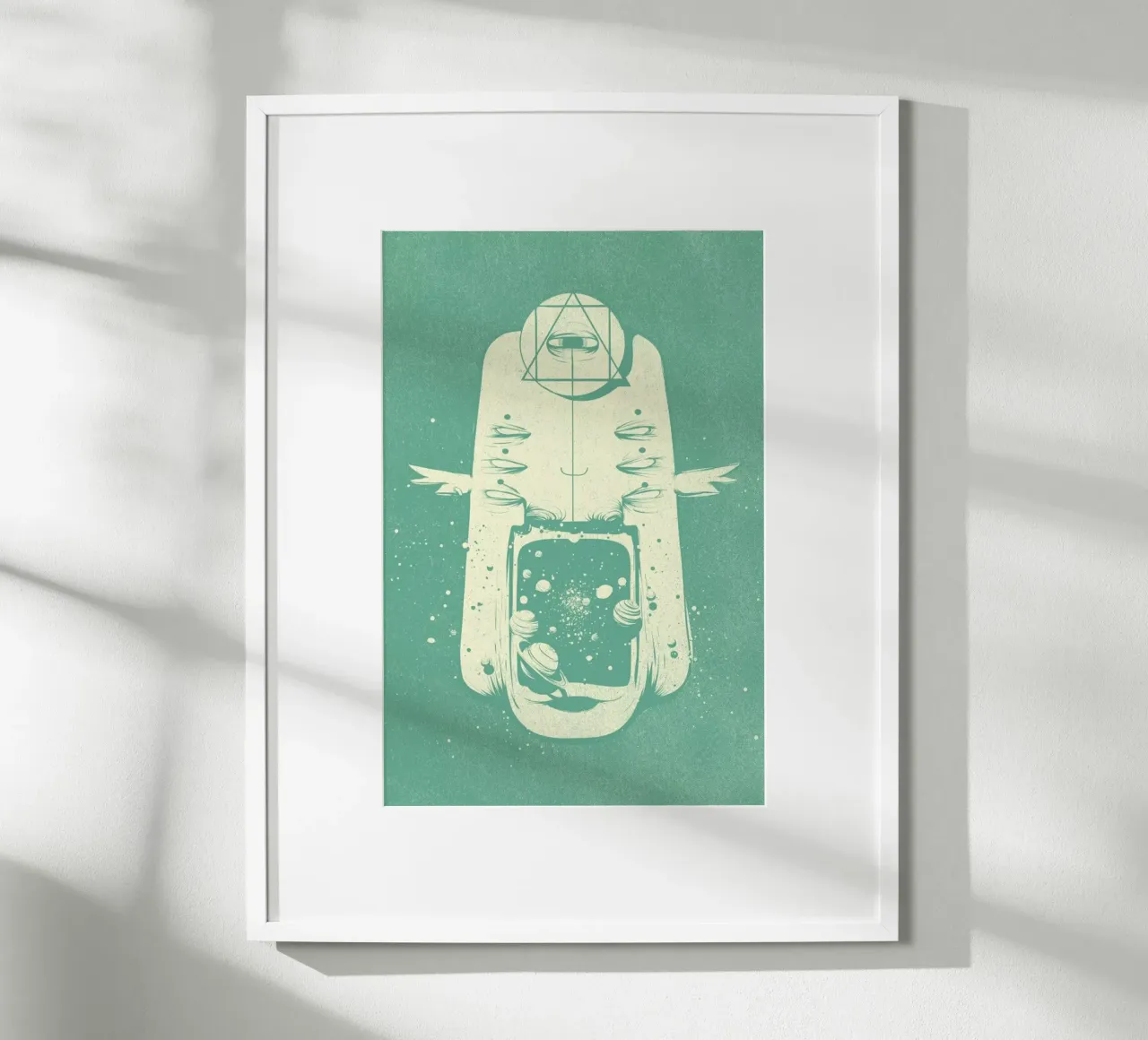GODS 2 poster con telaio in legno da Caio Beltrão