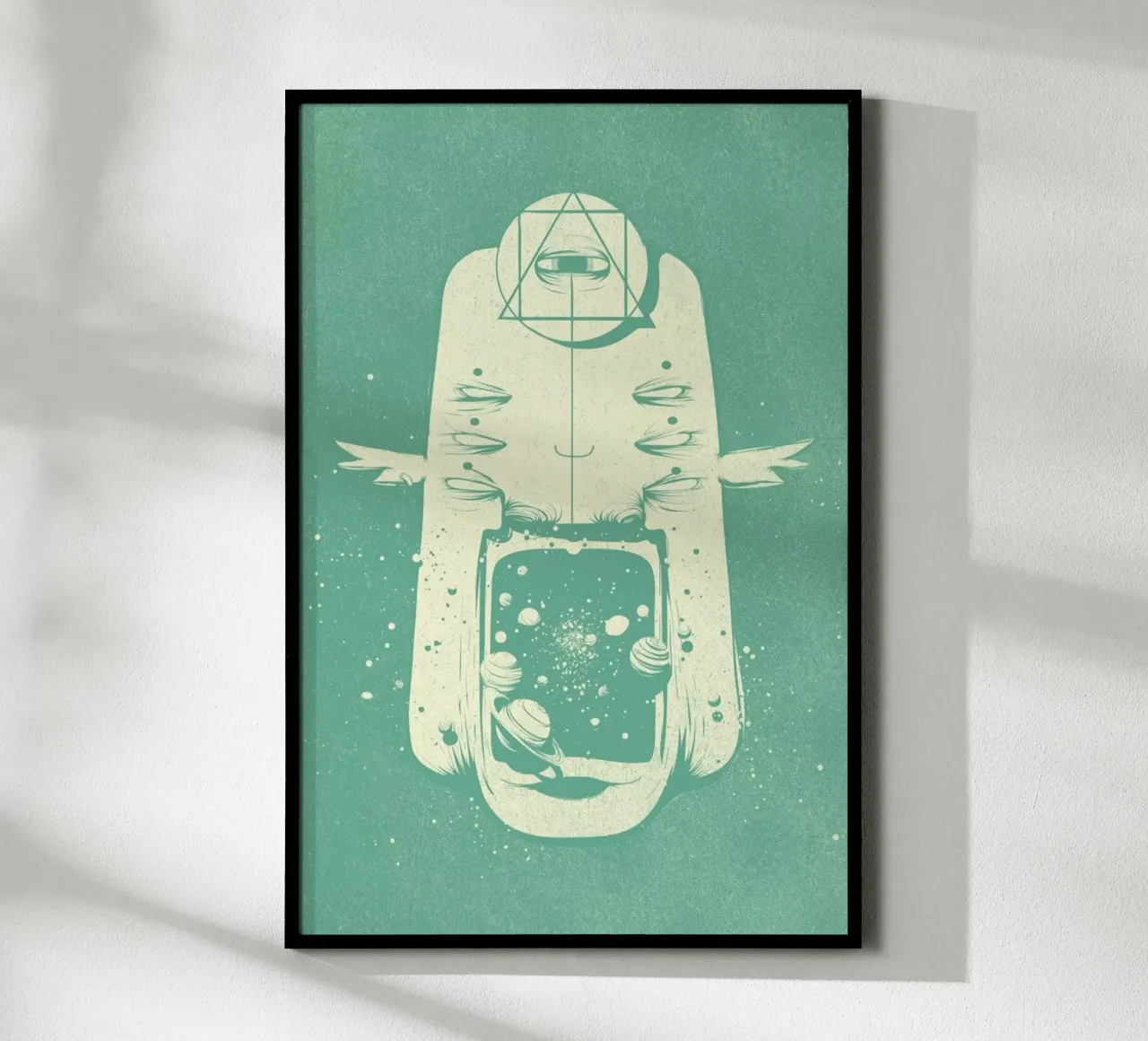 GODS 2 poster con telaio in legno da Caio Beltrão