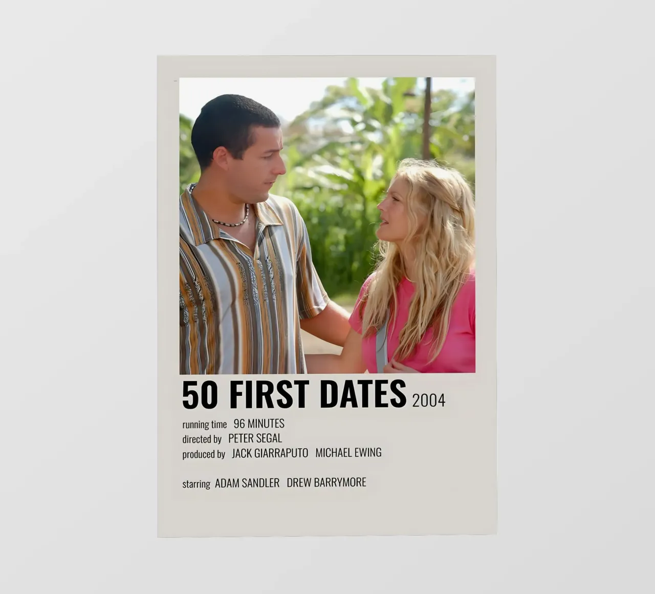 50 FIRST DATES 2004 telo in pvc da MVFminimalist