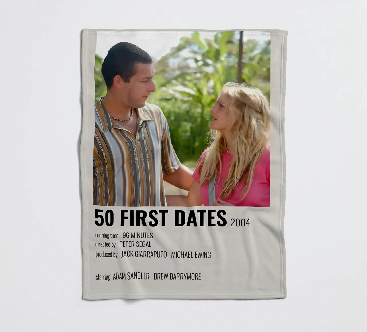 50 FIRST DATES 2004 coperta in pile da MVFminimalist