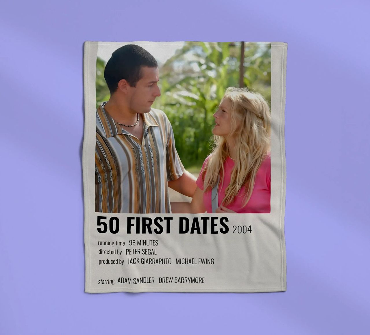 50 FIRST DATES 2004 coperta in pile da MVFminimalist