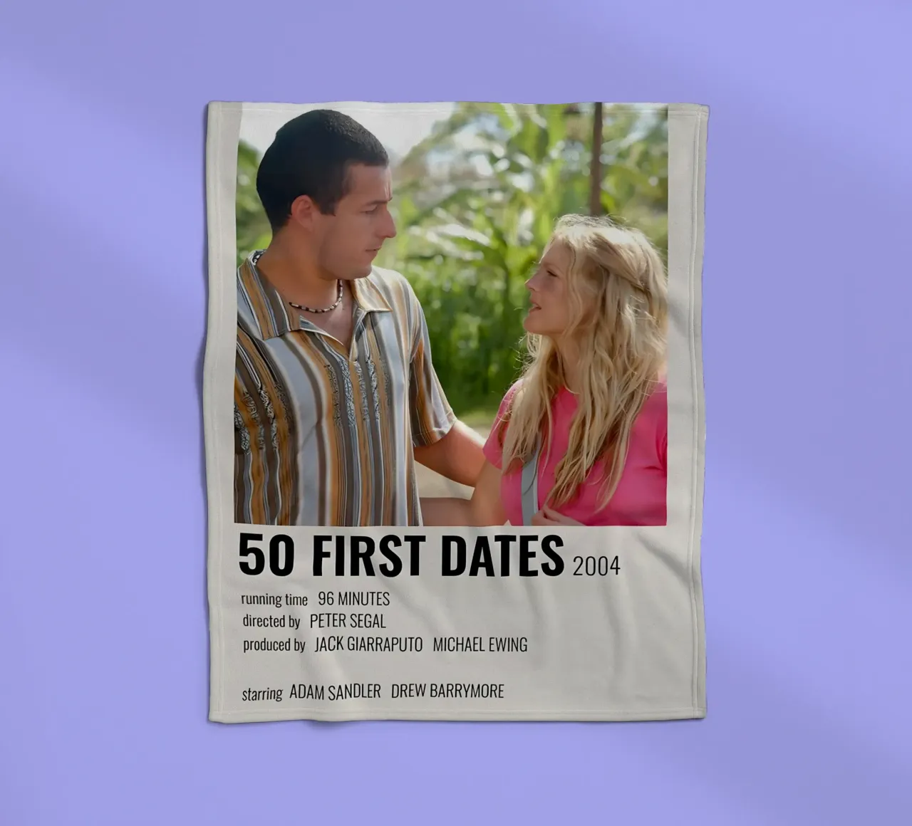 50 FIRST DATES 2004 coperta in pile da MVFminimalist