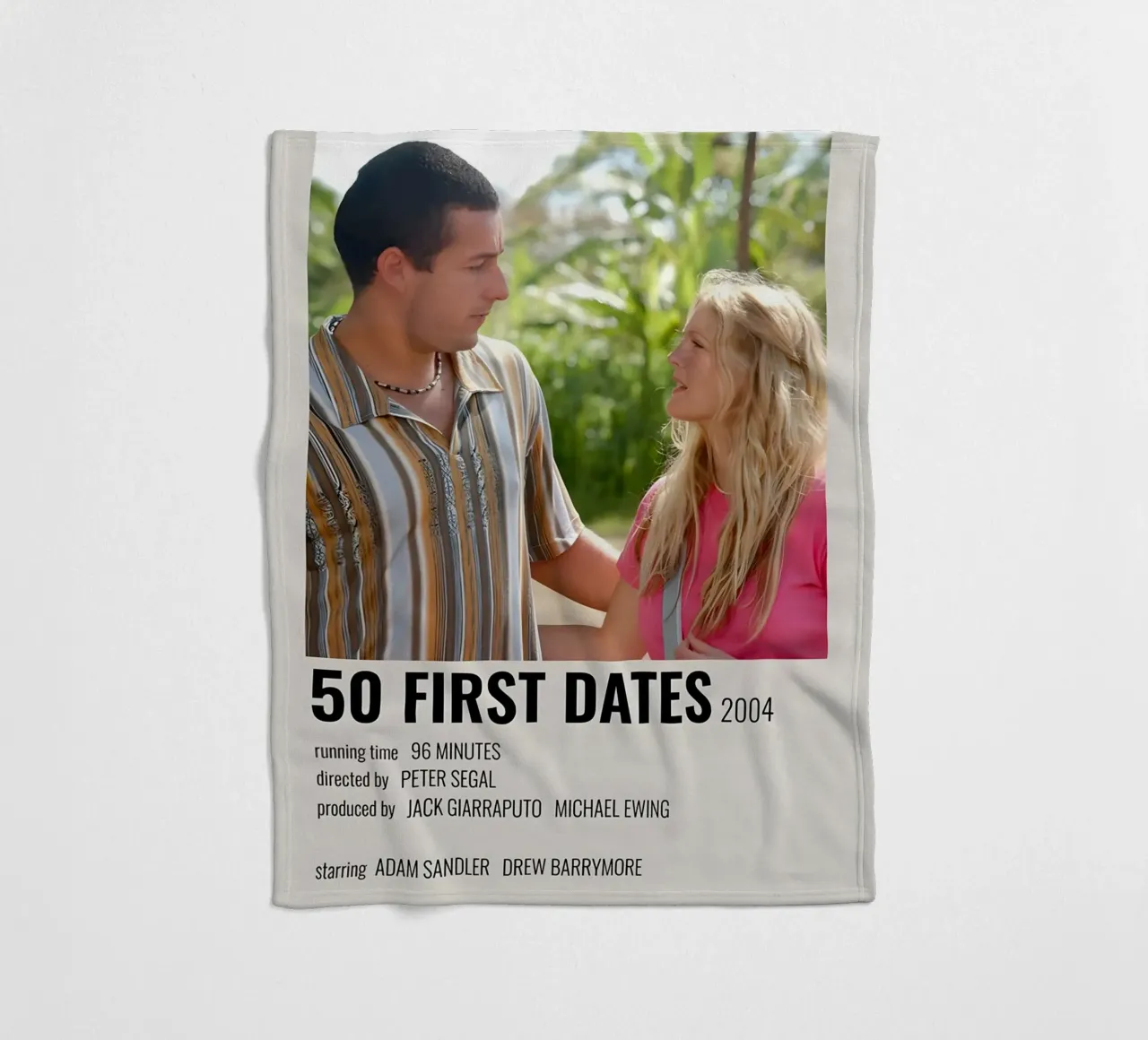 50 FIRST DATES 2004 coperta in pile da MVFminimalist