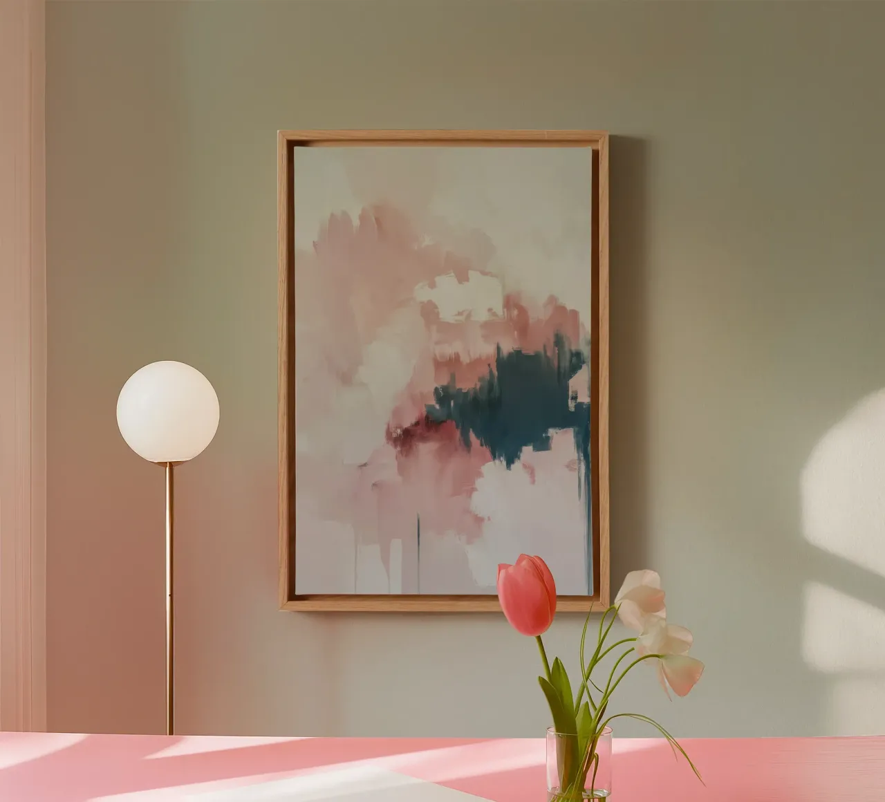 Nebbia di acqua di rose in fiore tela con Cornice a cassetta da Dream Spectrum