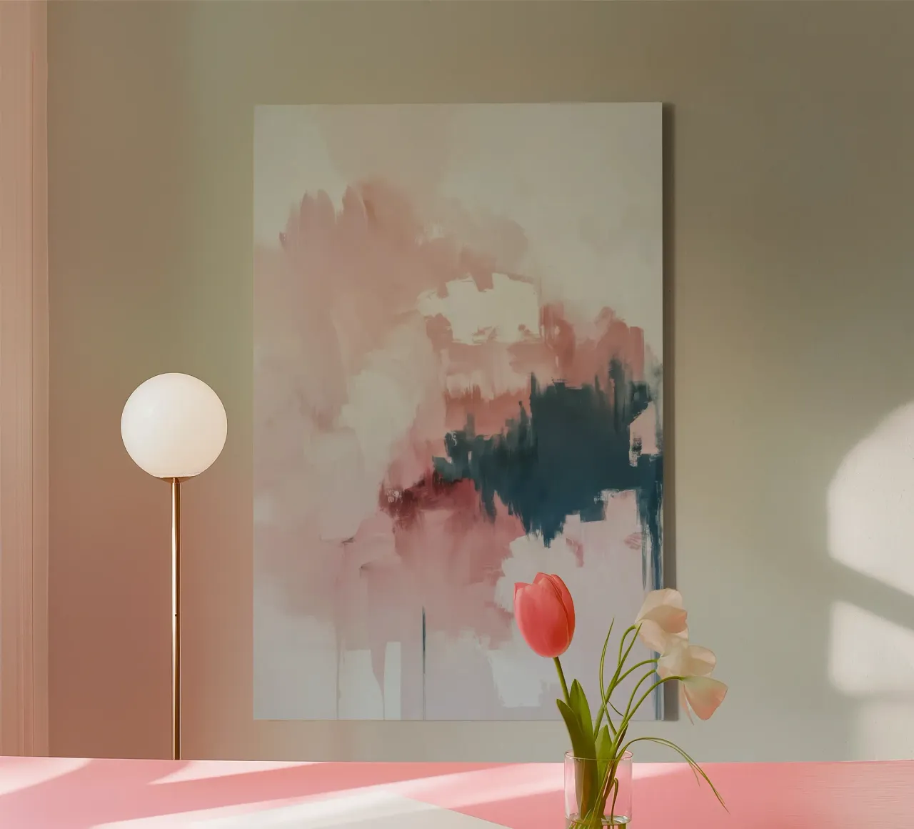 Nebbia di acqua di rose in fiore tela con Cornice a cassetta da Dream Spectrum