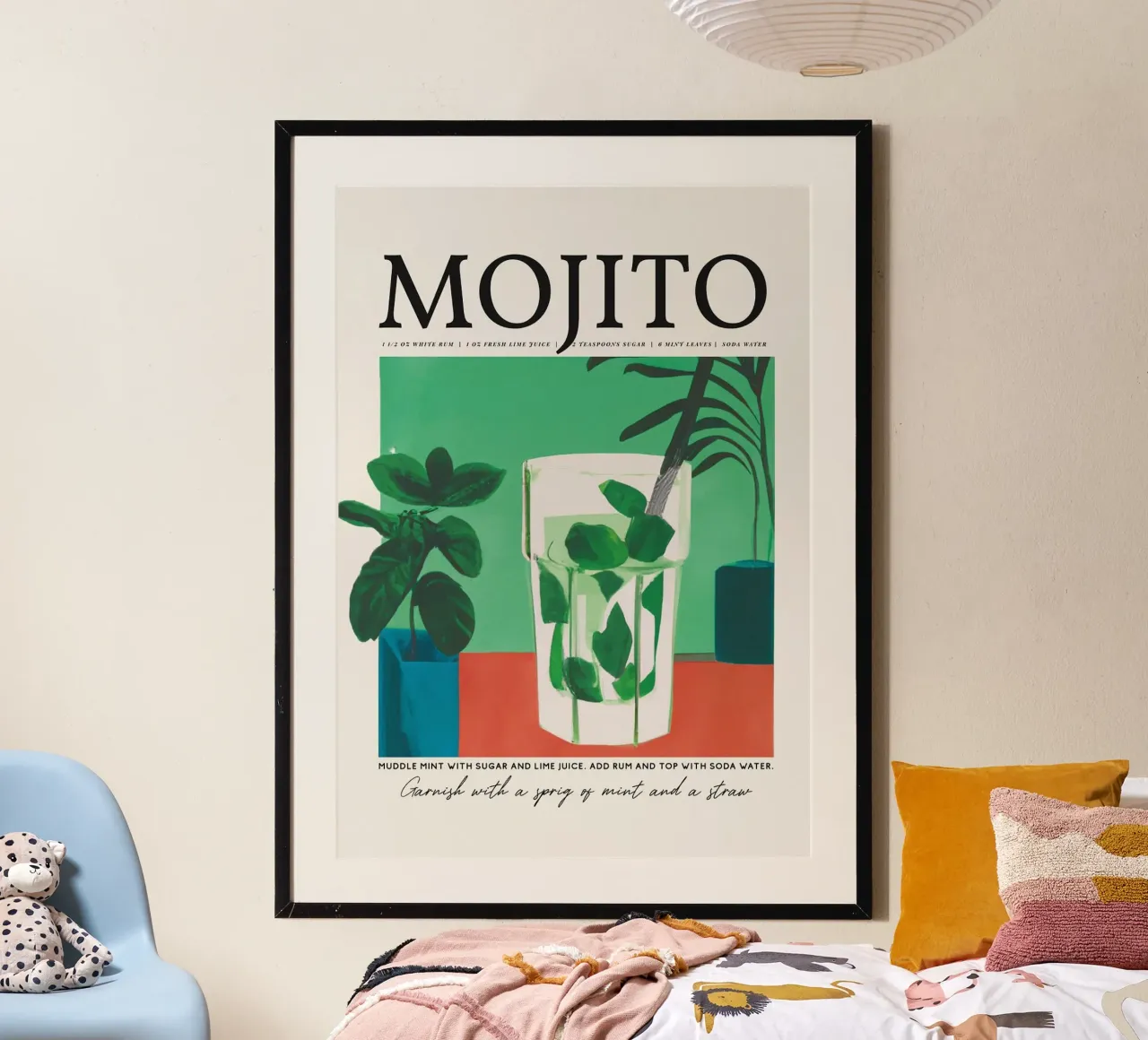 mojito cocktail poster by John C Labut