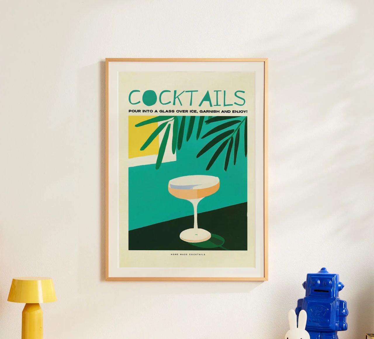 Cocktailglas Poster von John C Labut