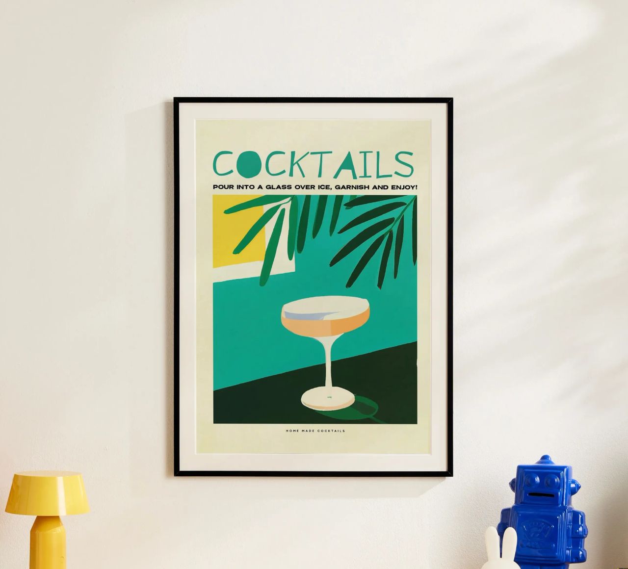 Cocktailglas Poster von John C Labut