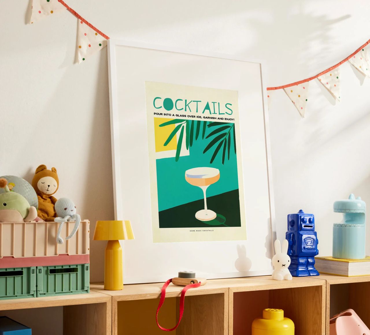 Cocktailglas Poster von John C Labut