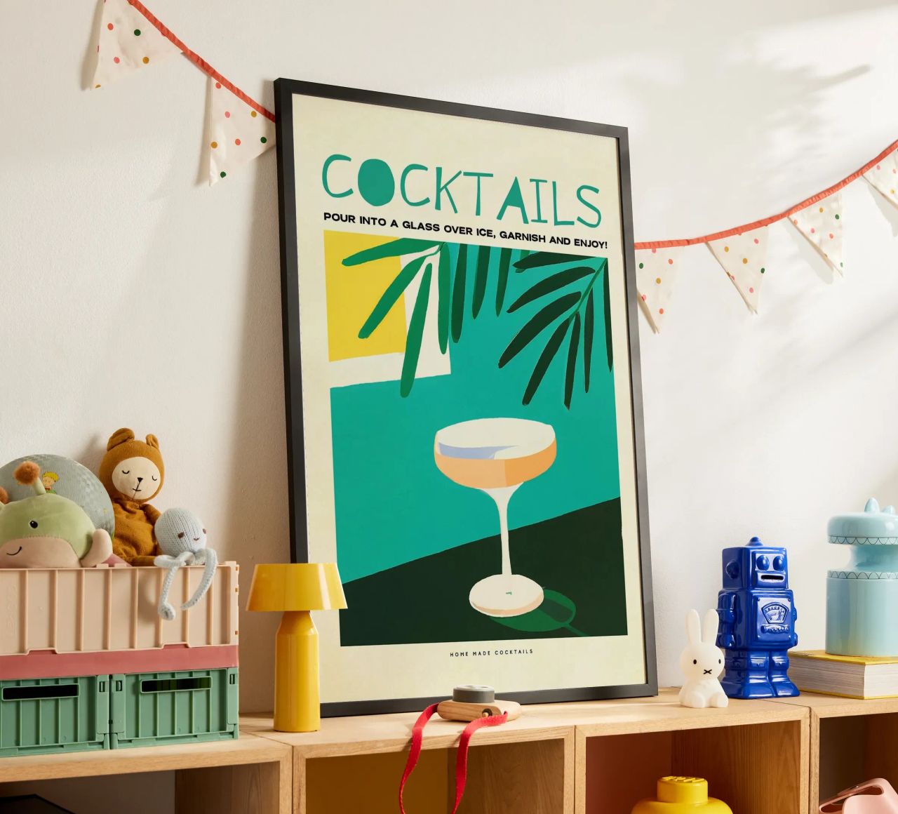 Cocktailglas Poster von John C Labut