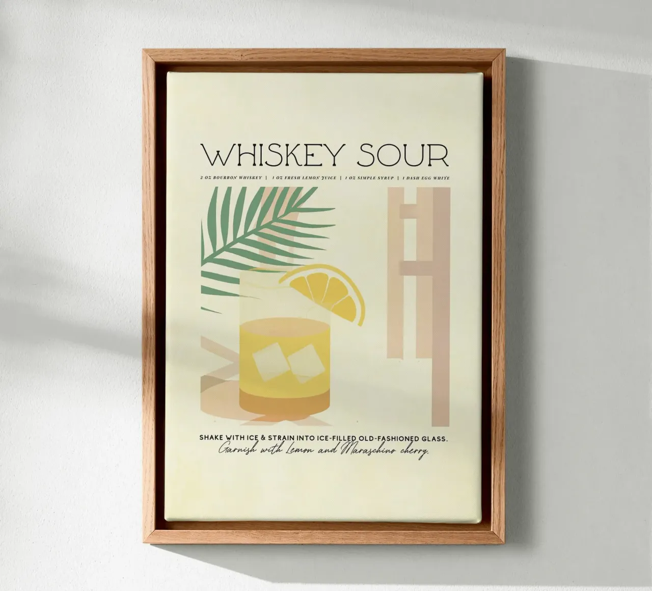 whisky sour tela con Cornice a cassetta da John C Labut