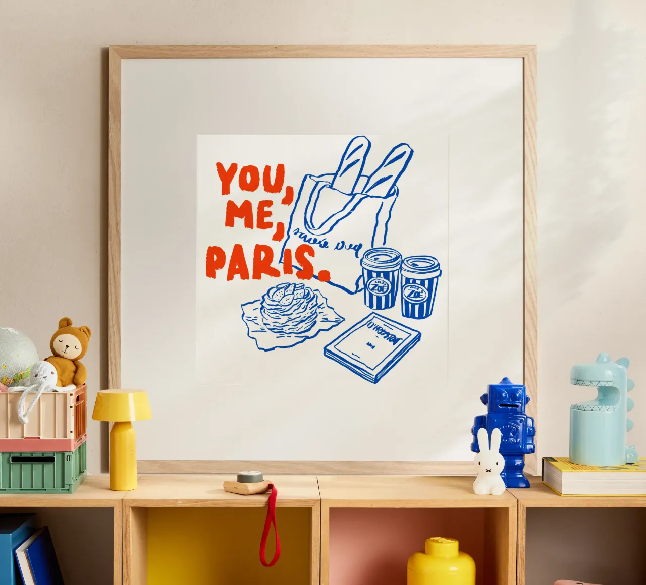 You, Me, Paris. poster con telaio in plastica da ramosashop