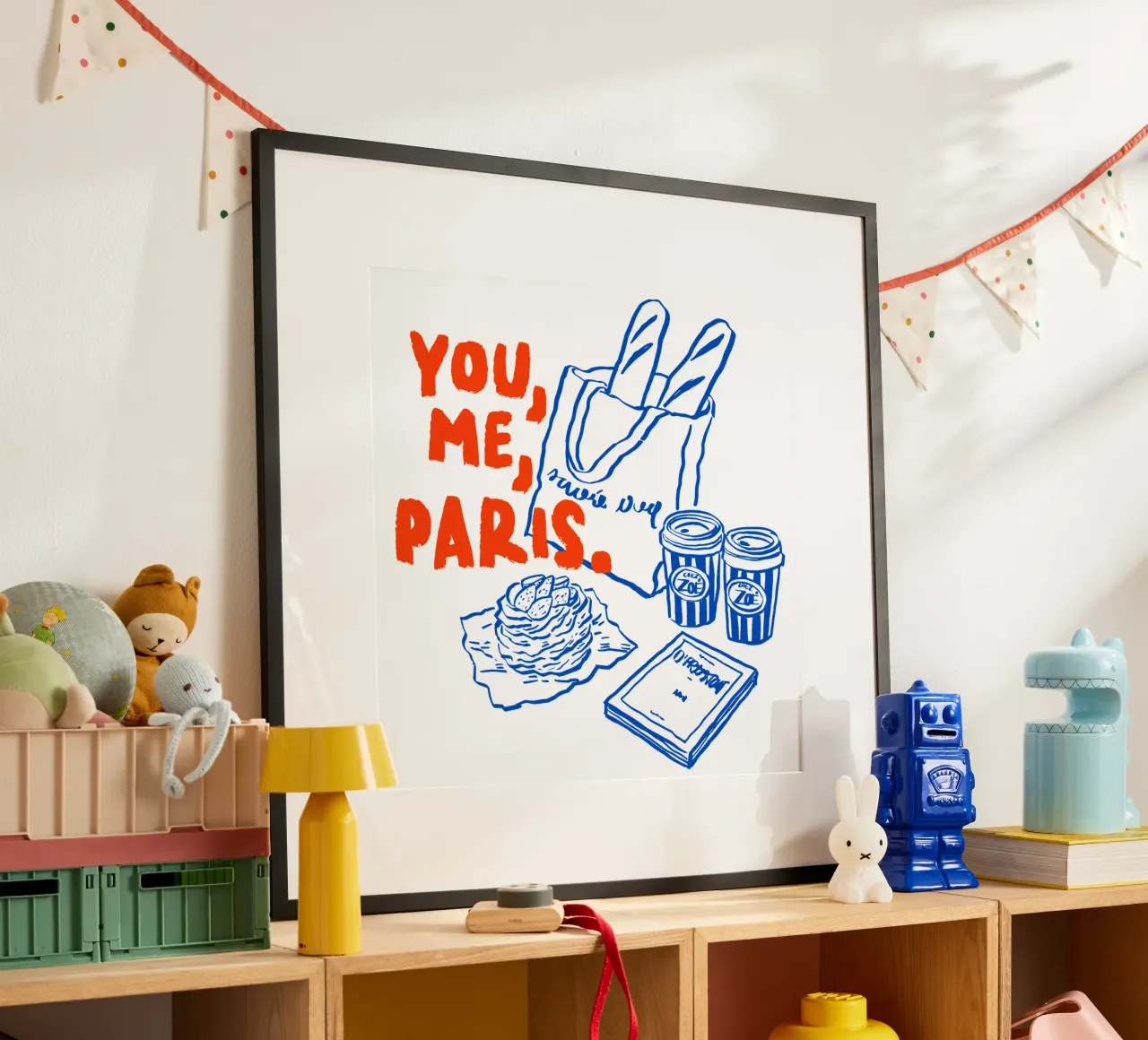 You, Me, Paris. poster con telaio in plastica da ramosashop