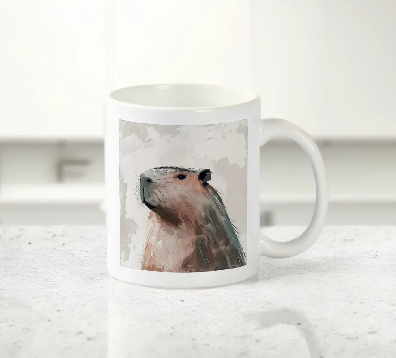 Ritratto di capibara tazza in ceramica da DesignDoodle