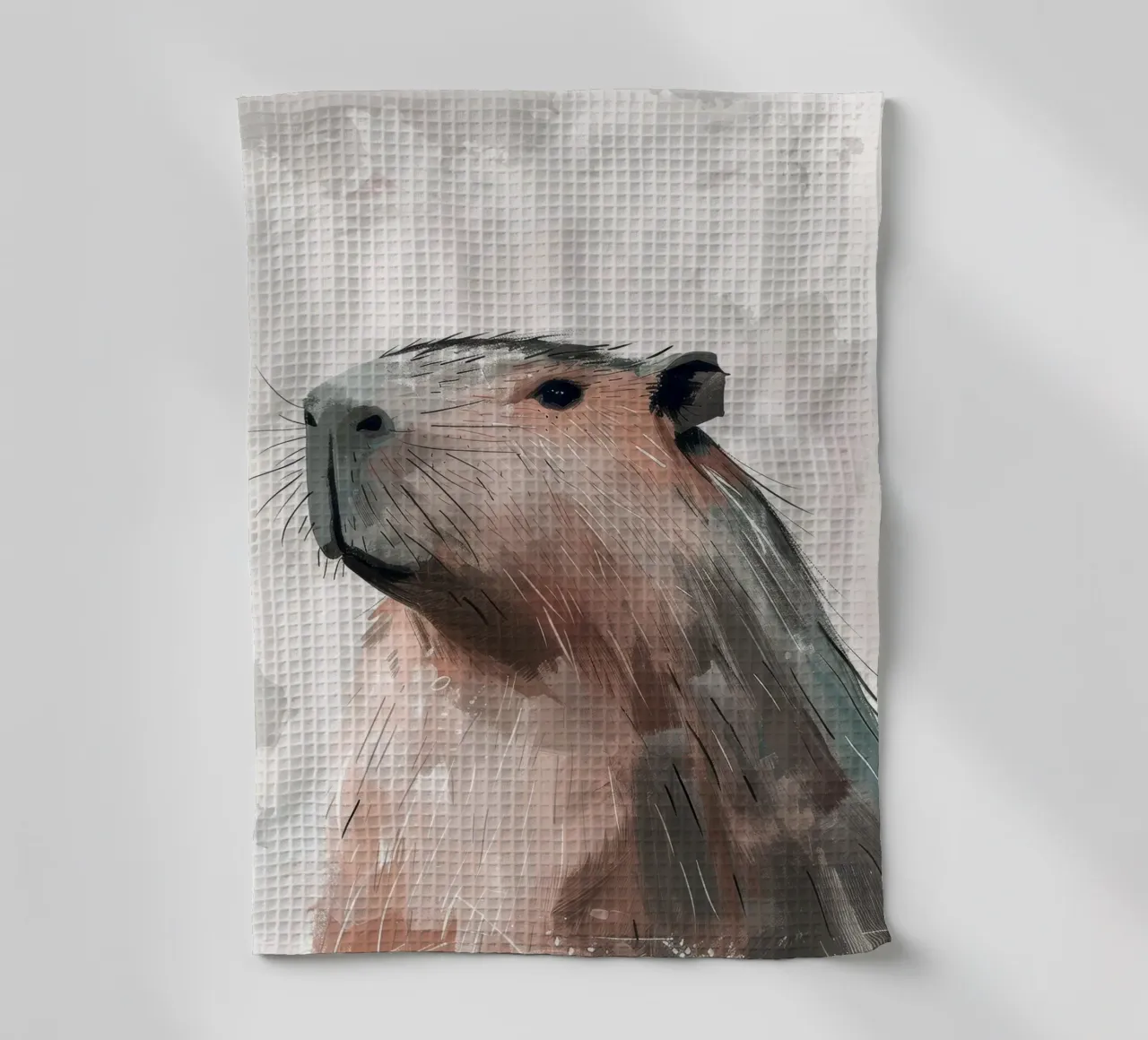 Portrait d'un capybara torchon de DesignDoodle