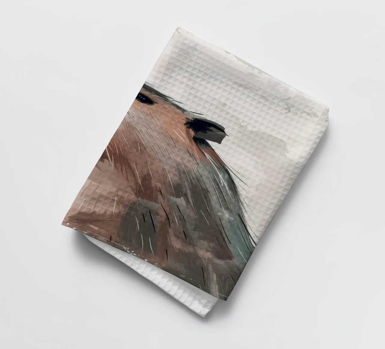 Portrait d'un capybara torchon de DesignDoodle