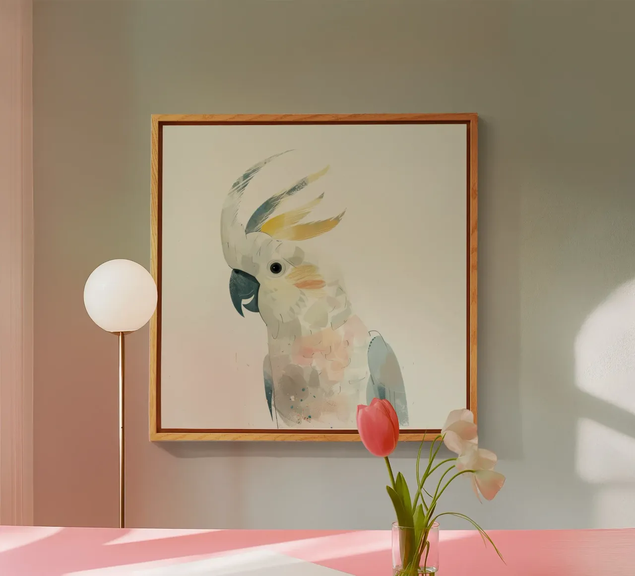 Cacatua dal ciuffo sulfureo Charm plexiglass da DesignDoodle