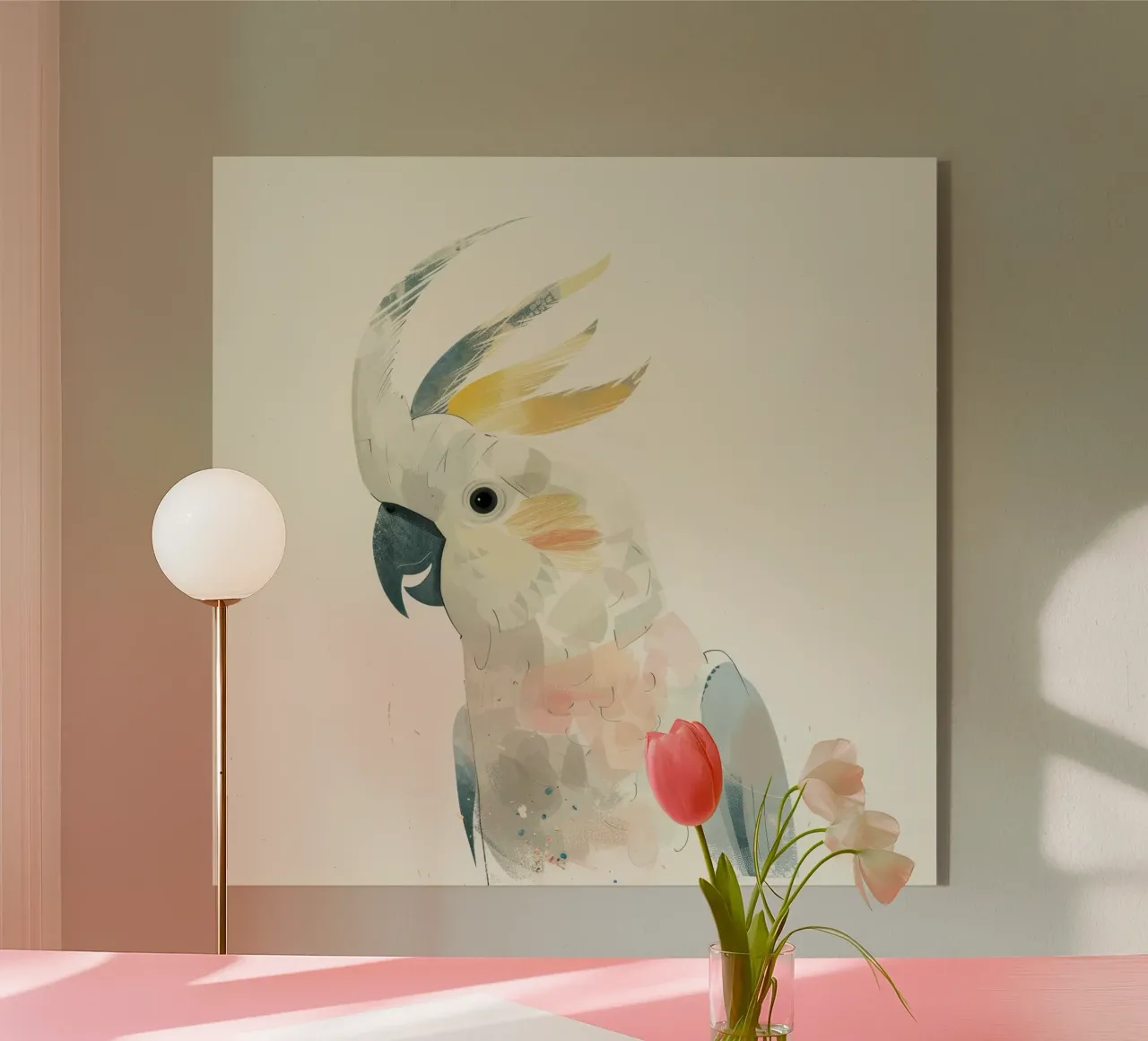 Cacatua dal ciuffo sulfureo Charm plexiglass da DesignDoodle
