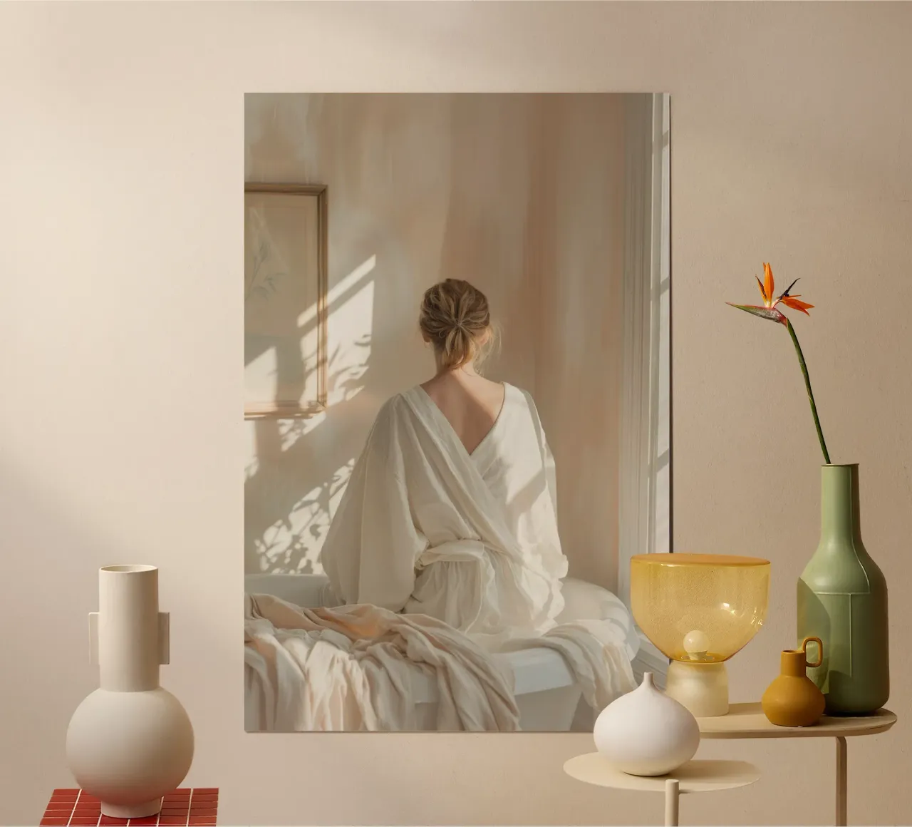 Silent Light Elegy poster con telaio in alluminio da Mosaic Dialogue